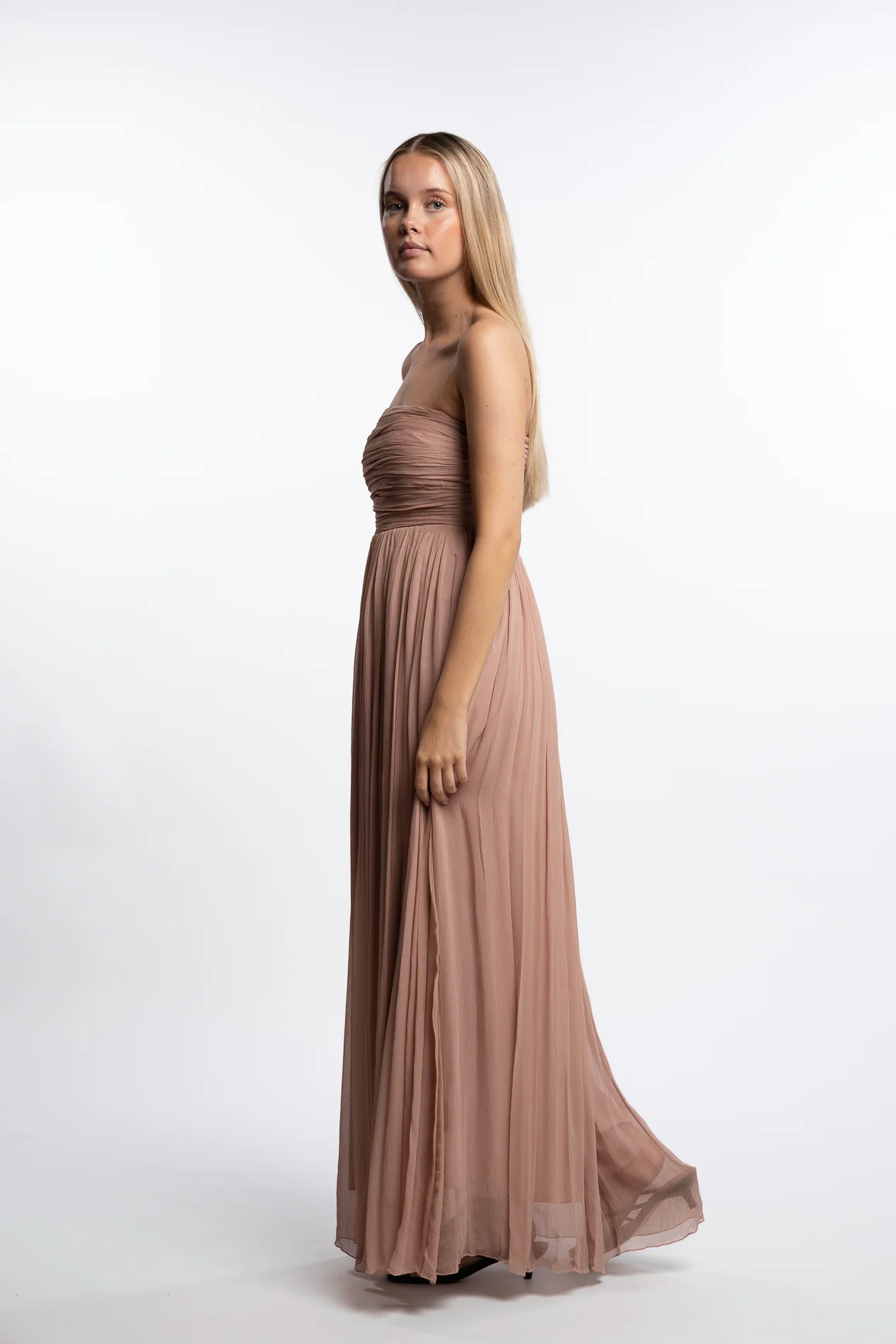 Amalfi Dress- Warm Taupe - Image 5