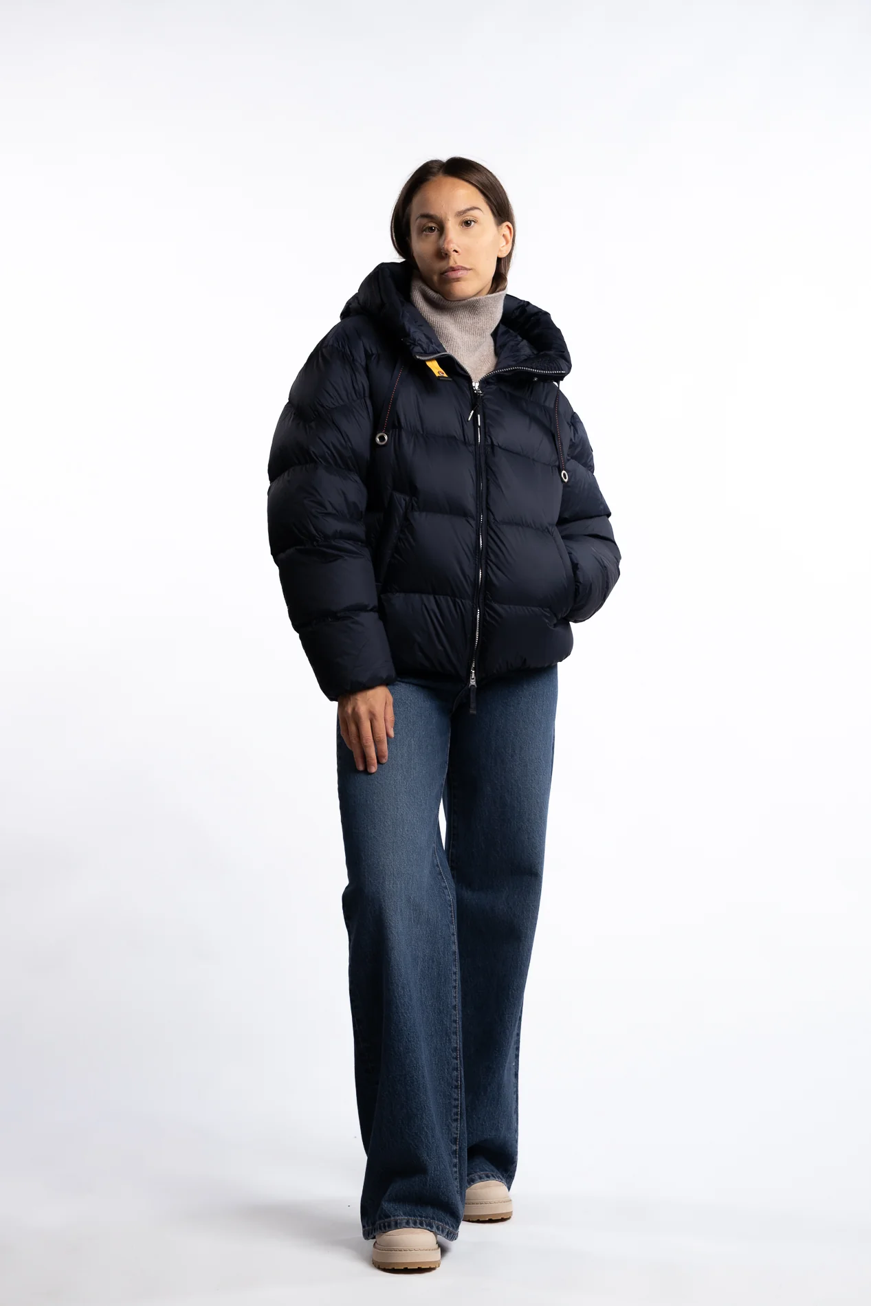 Tilly Hooded Down Jacket - Blue Navy - Image 4