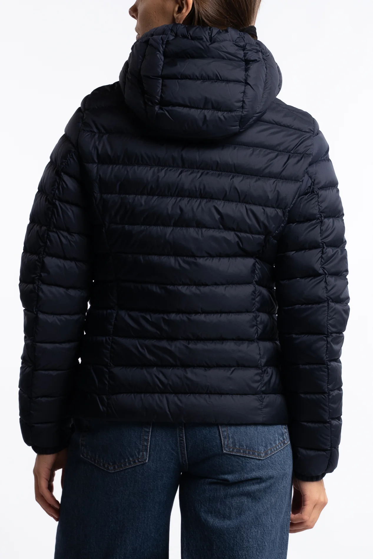 Genie Hooded Down Jacket- Blue Navy - Image 3
