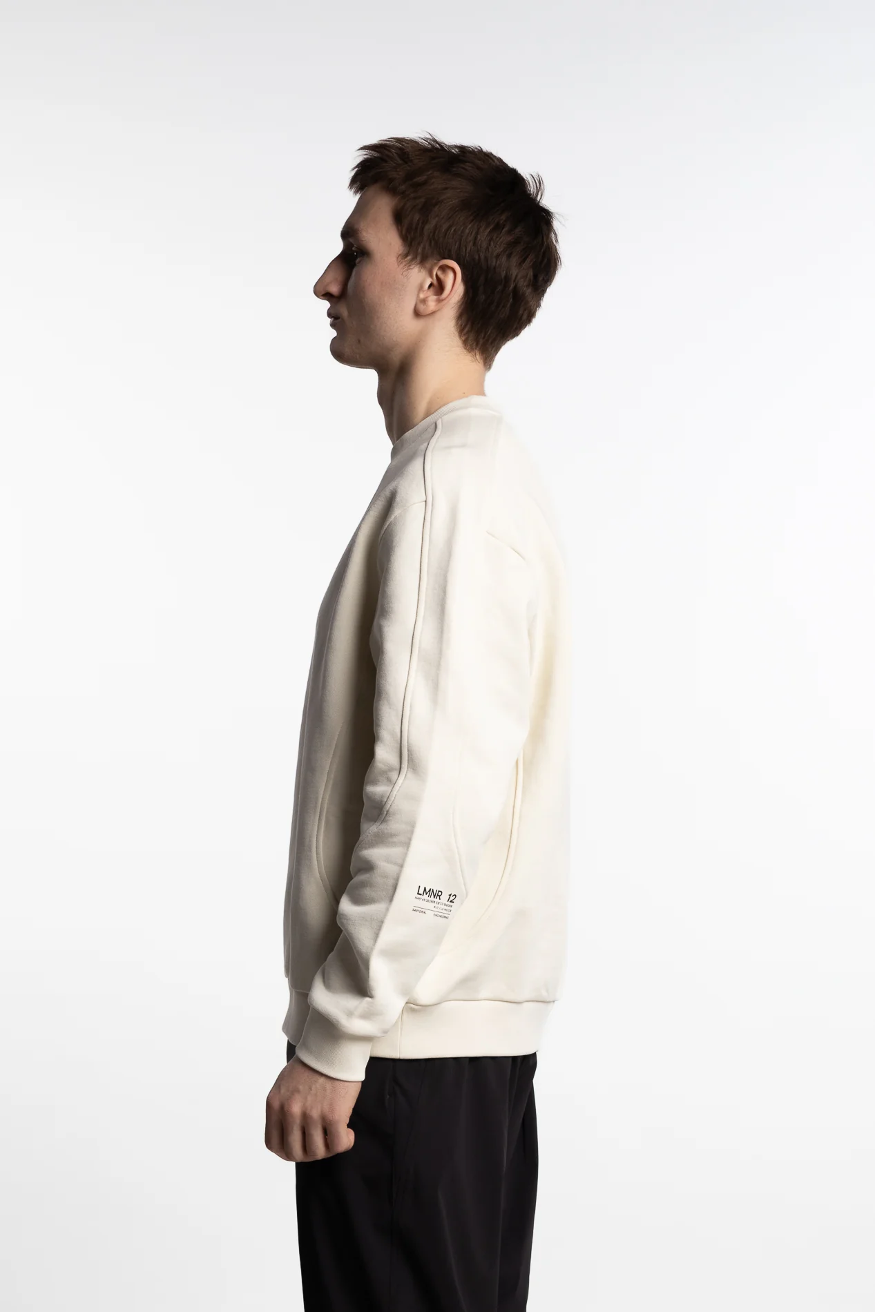 Heavy Cotton Laminar Sweatshirt Panna Scuro - Image 3