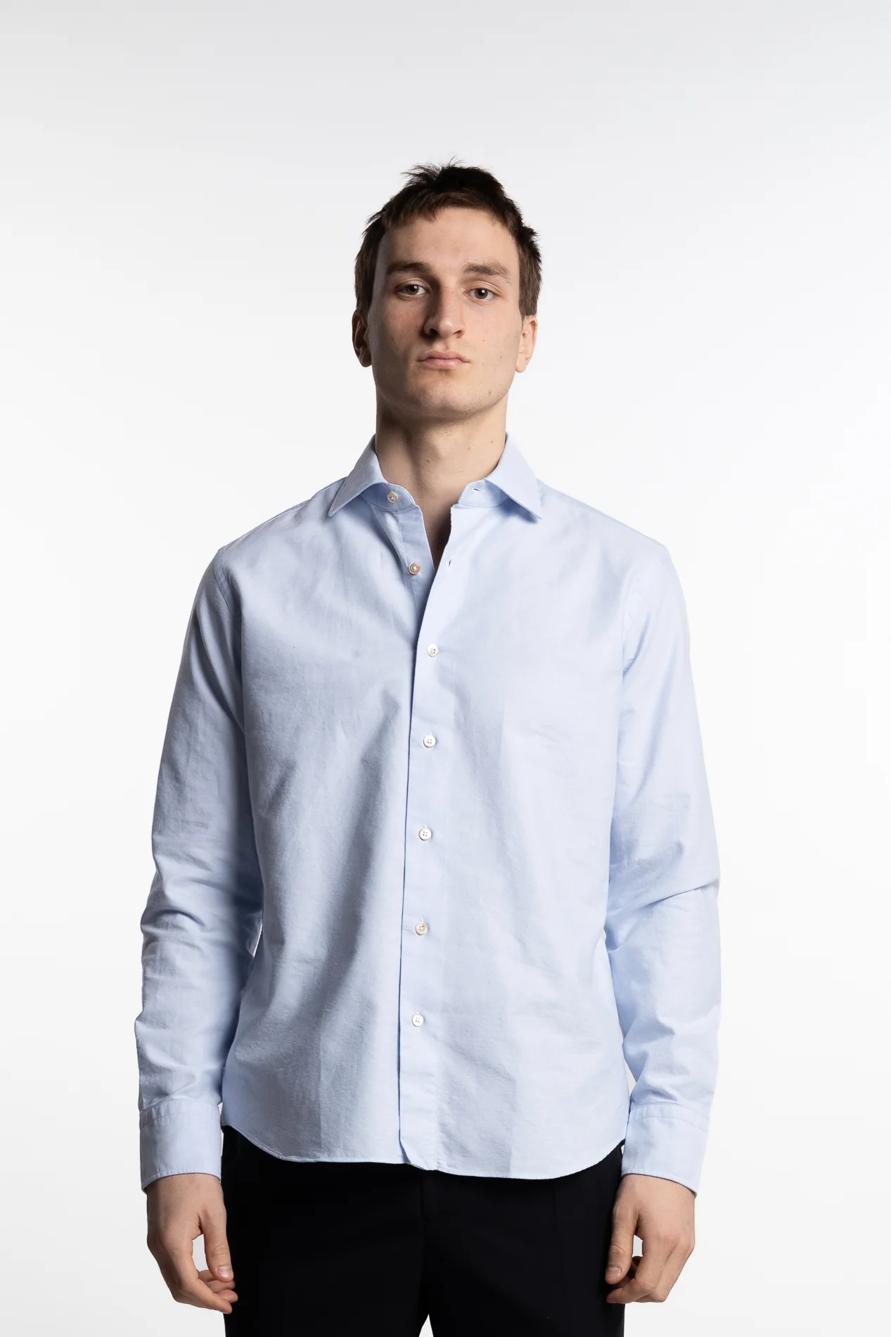 Cotton Oxford Shirt Light Blue - Image 2