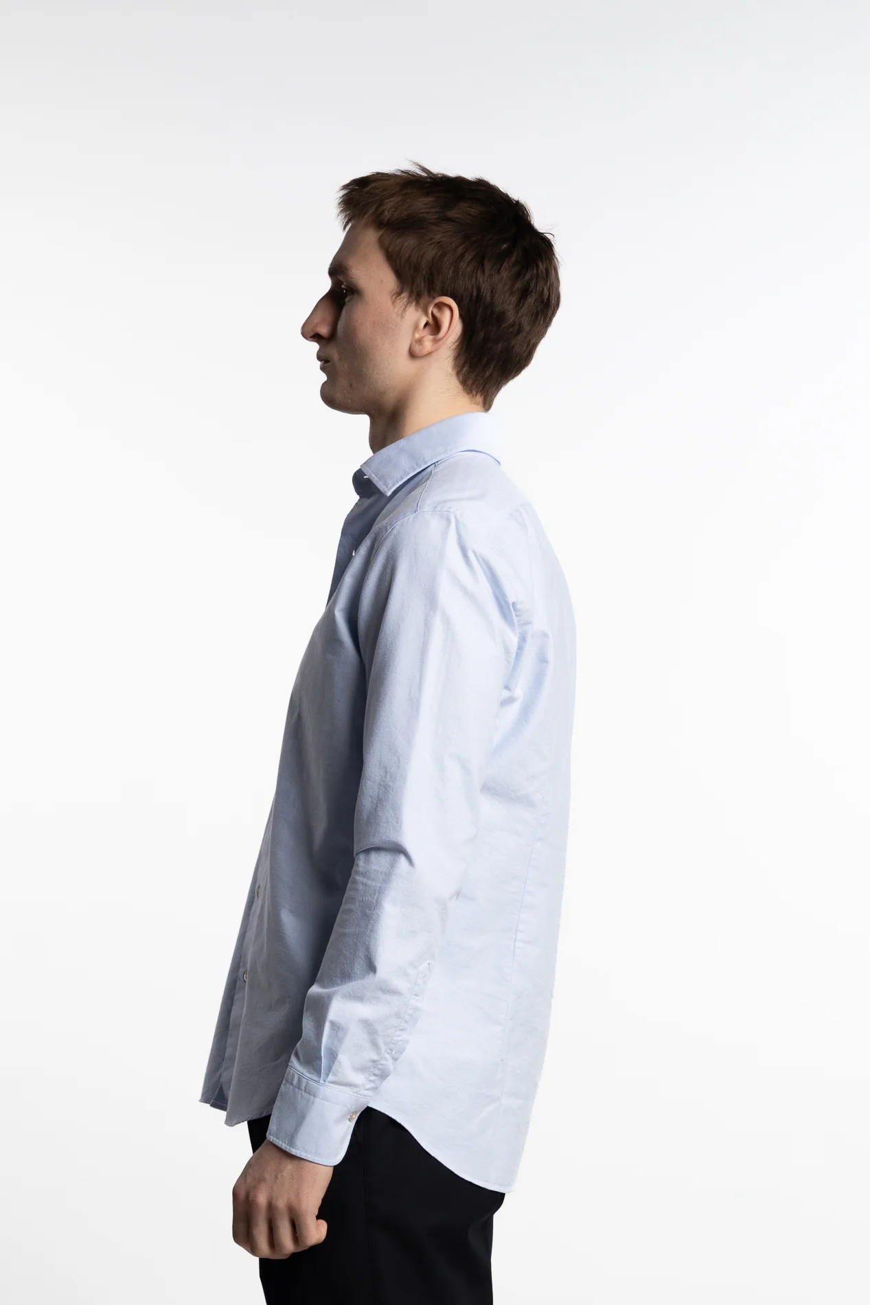 Cotton Oxford Shirt Light Blue - Image 3