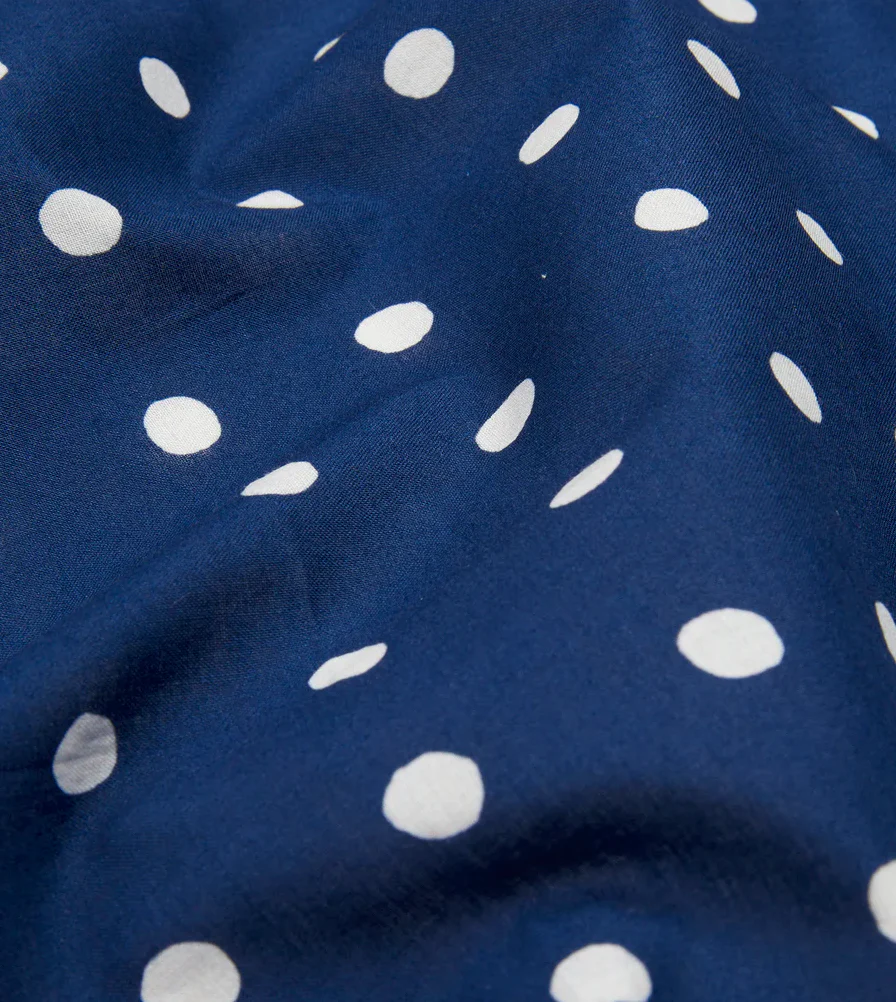 Polka Dot Print Bandana Navy - Image 3