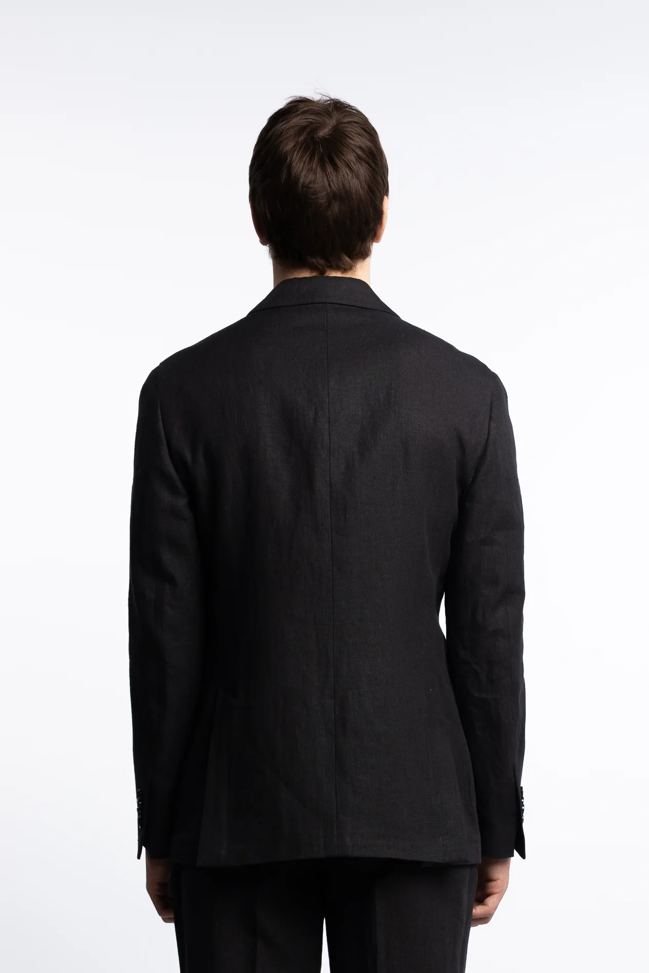 Irish Regular Fit Linen DB Blazer Black - Image 5