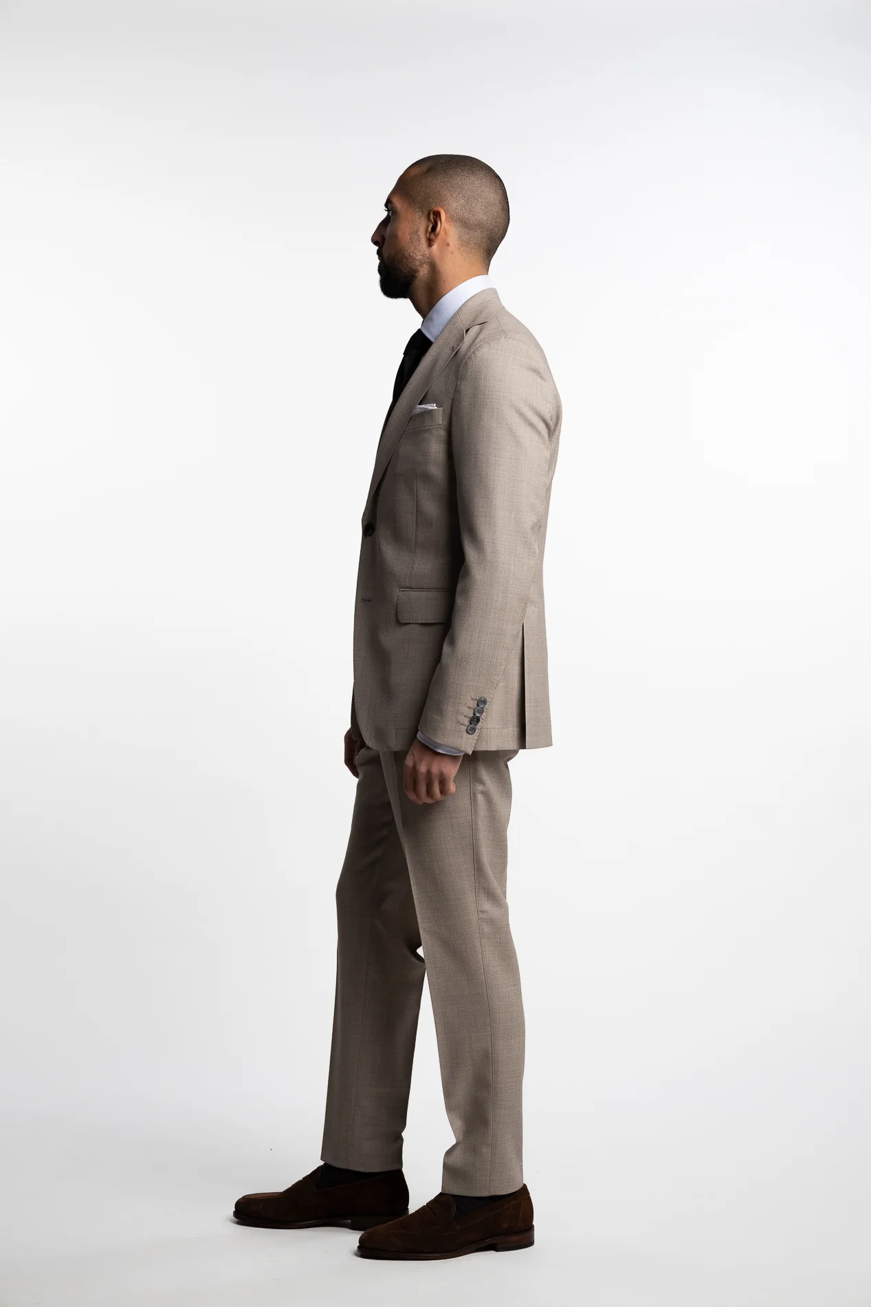 Sienna Slim Fit Wool Blazer Brown Desert - Image 3