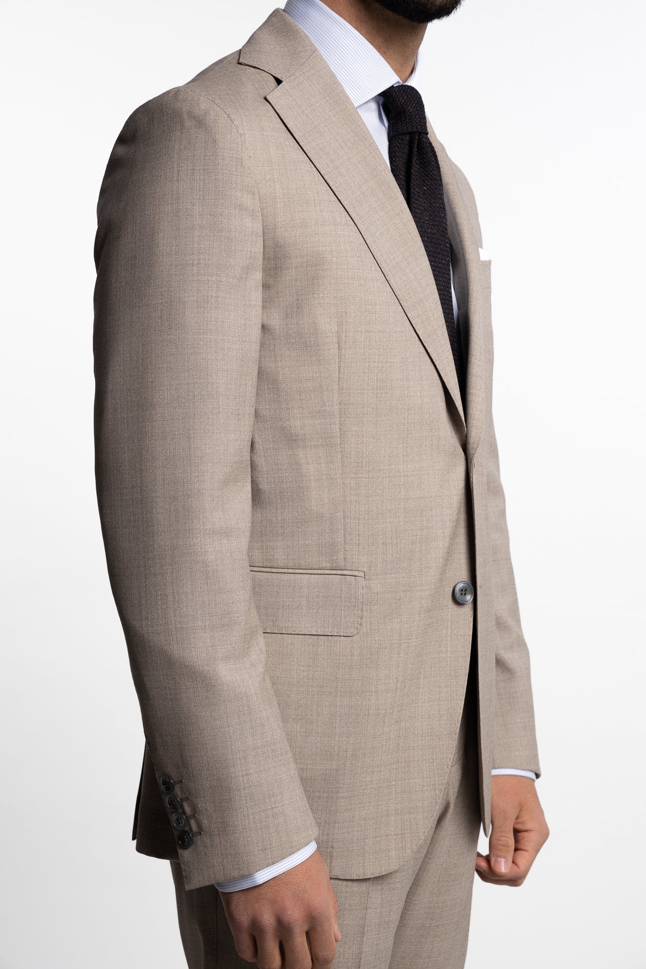 Sienna Slim Fit Wool Blazer Brown Desert - Image 5