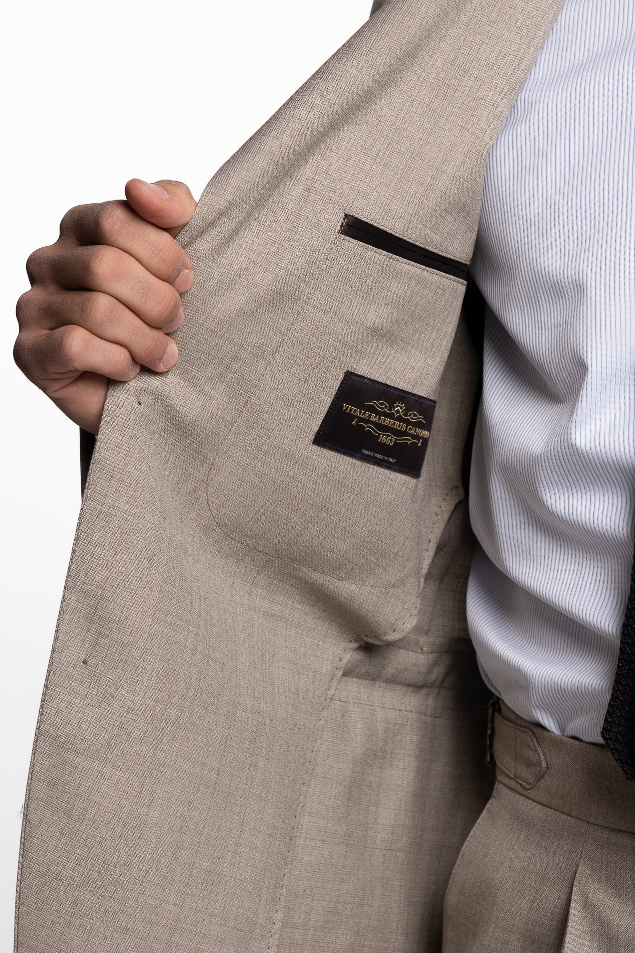 Sienna Slim Fit Wool Blazer Brown Desert - Image 6