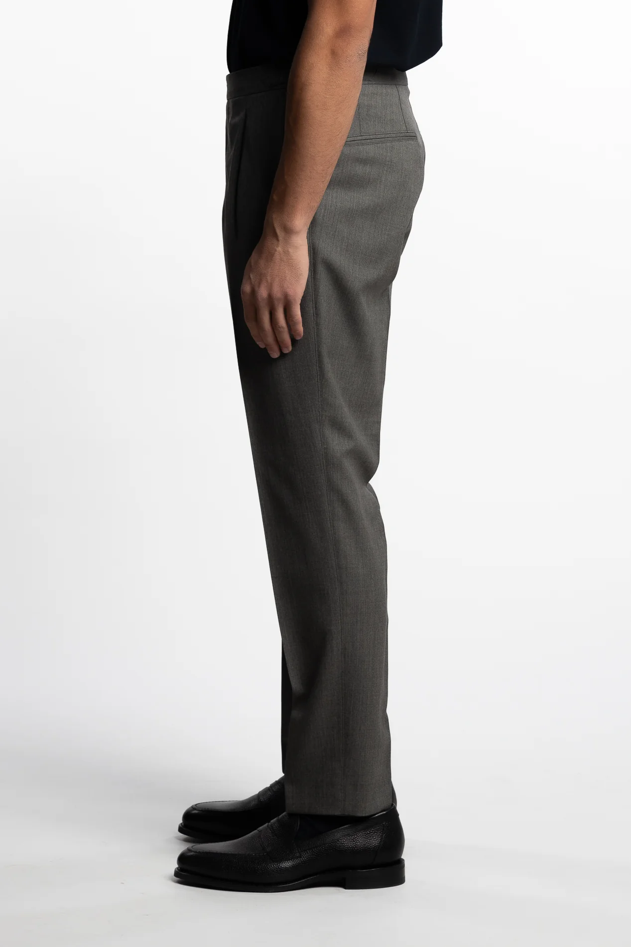 Prato Pleated Wool Trouser Mint Green - Image 4