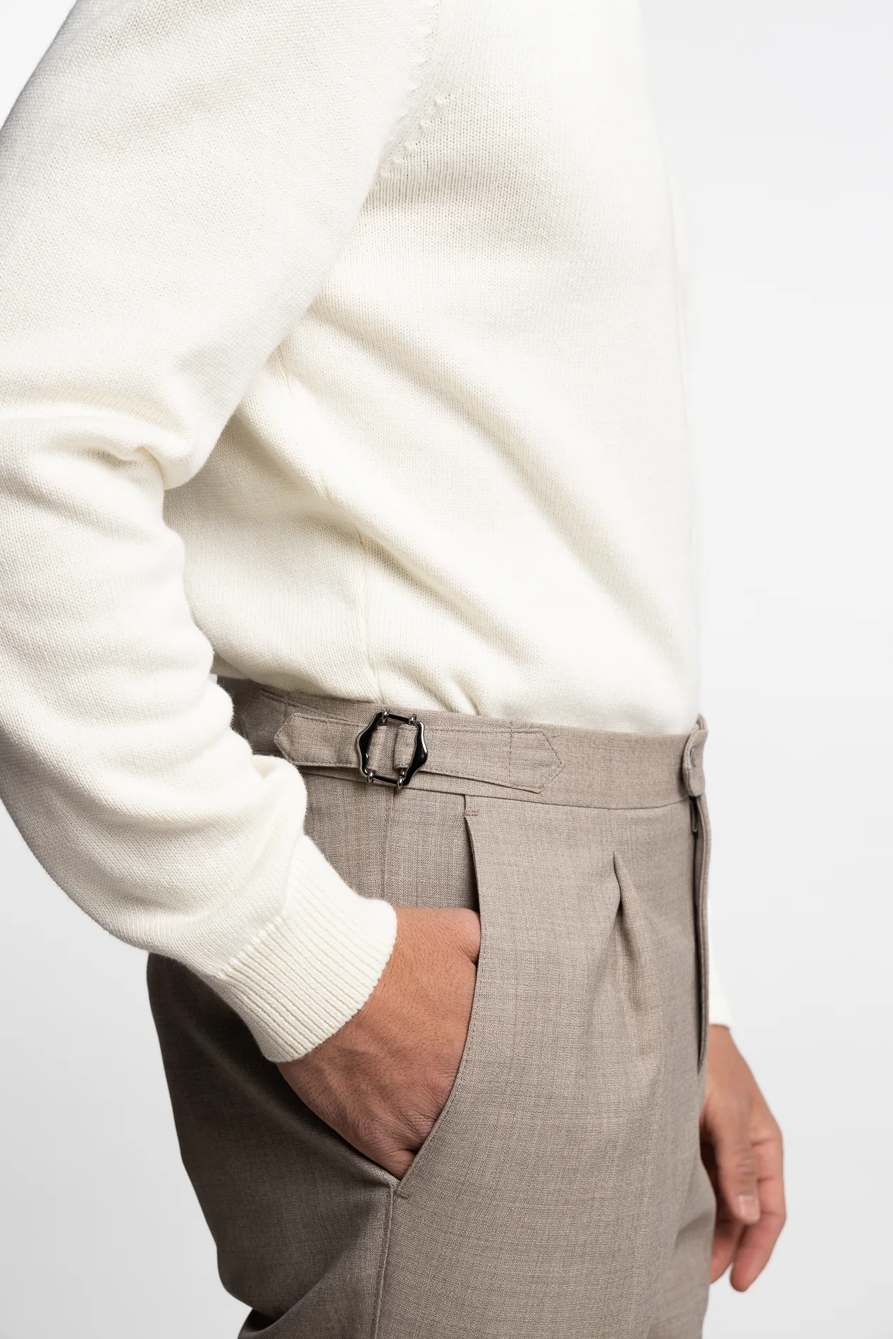 Prato Regular Fit Trousers Brown Desert - Image 6