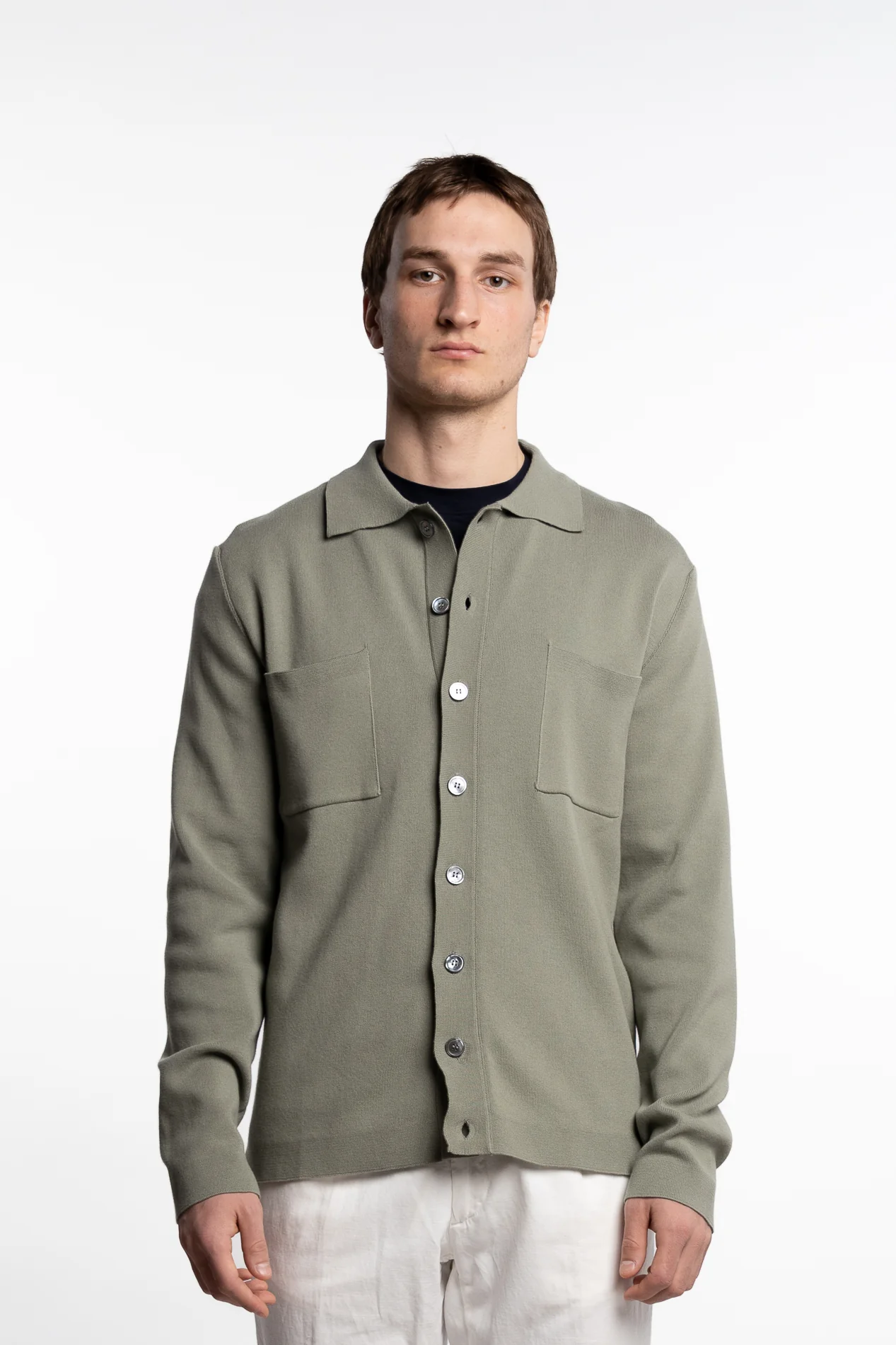 Cotton Overshirt Green - Image 2