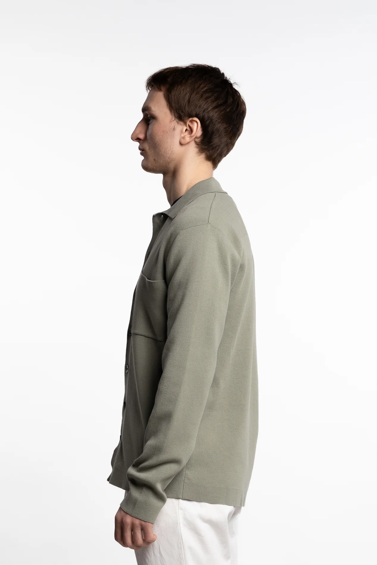 Cotton Overshirt Green - Image 3