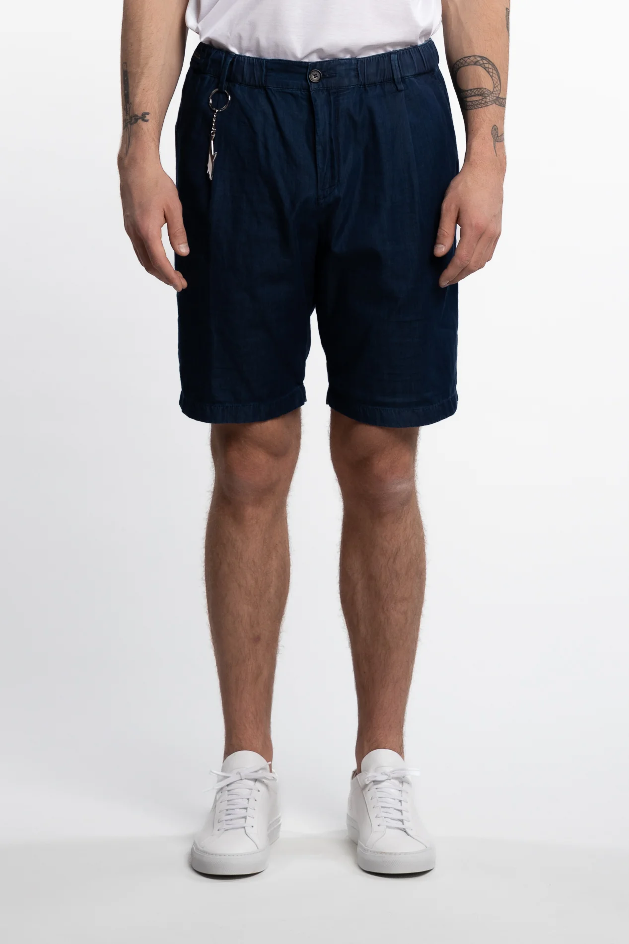 Giza Cotton Light Denim Bermuda Shorts - Image 2