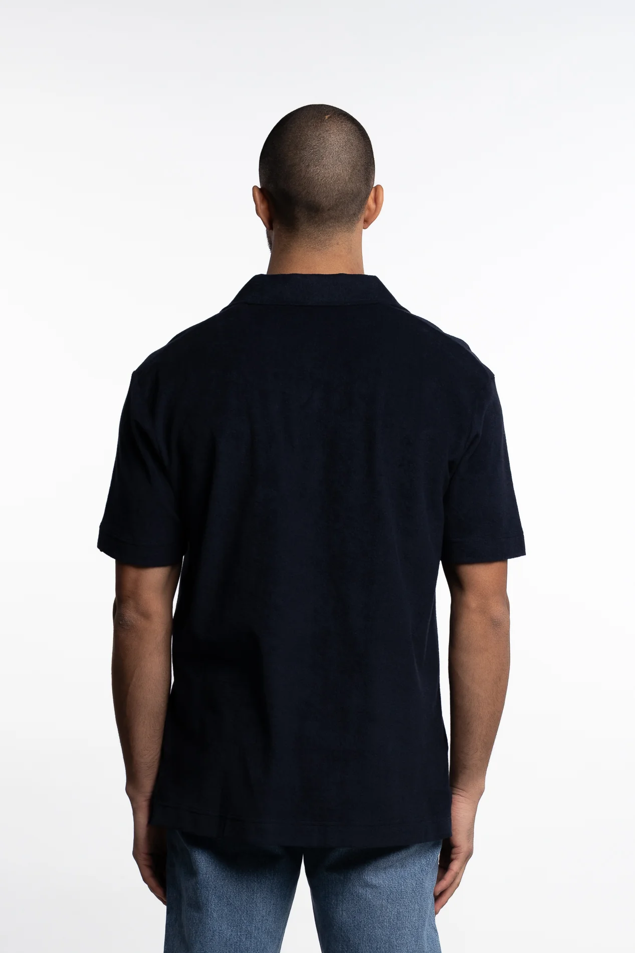 SS Toweling Polo Navy - Image 4