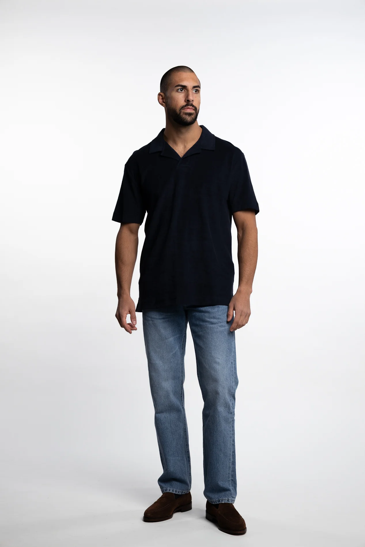 SS Toweling Polo Navy - Image 5