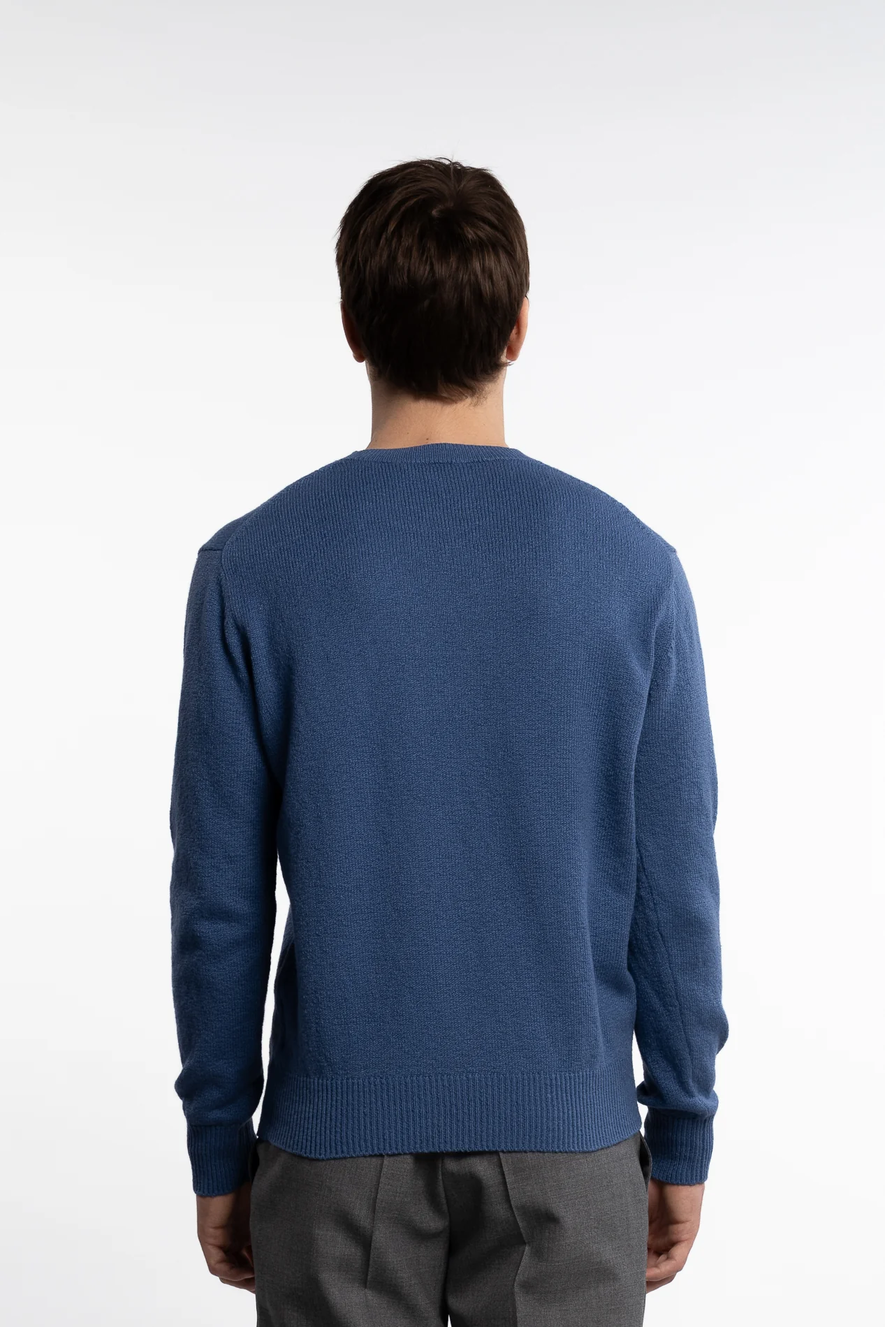 Knitted Cotton Round Neck Cobalto - Image 9