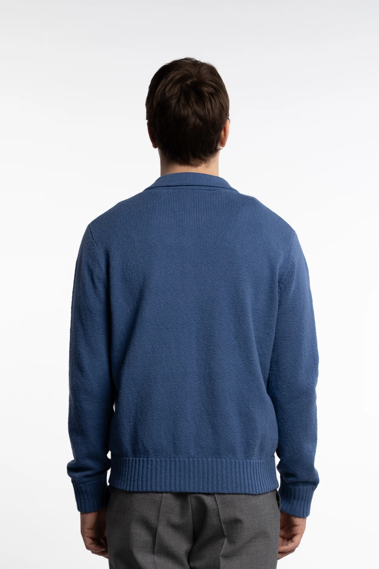 Knitted Cotton Cardigan Cobalto - Image 4