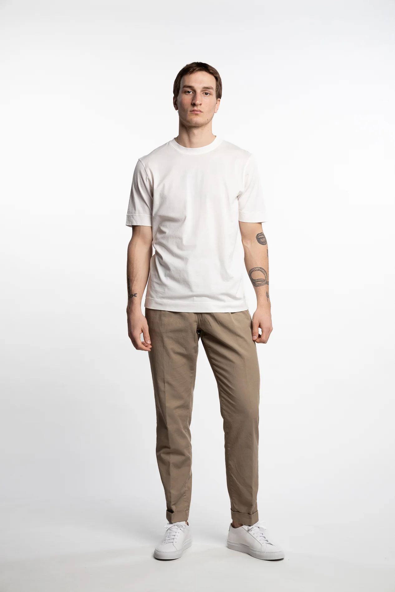 Filo Di Scozia Cotton T-Shirt Cream - Image 5