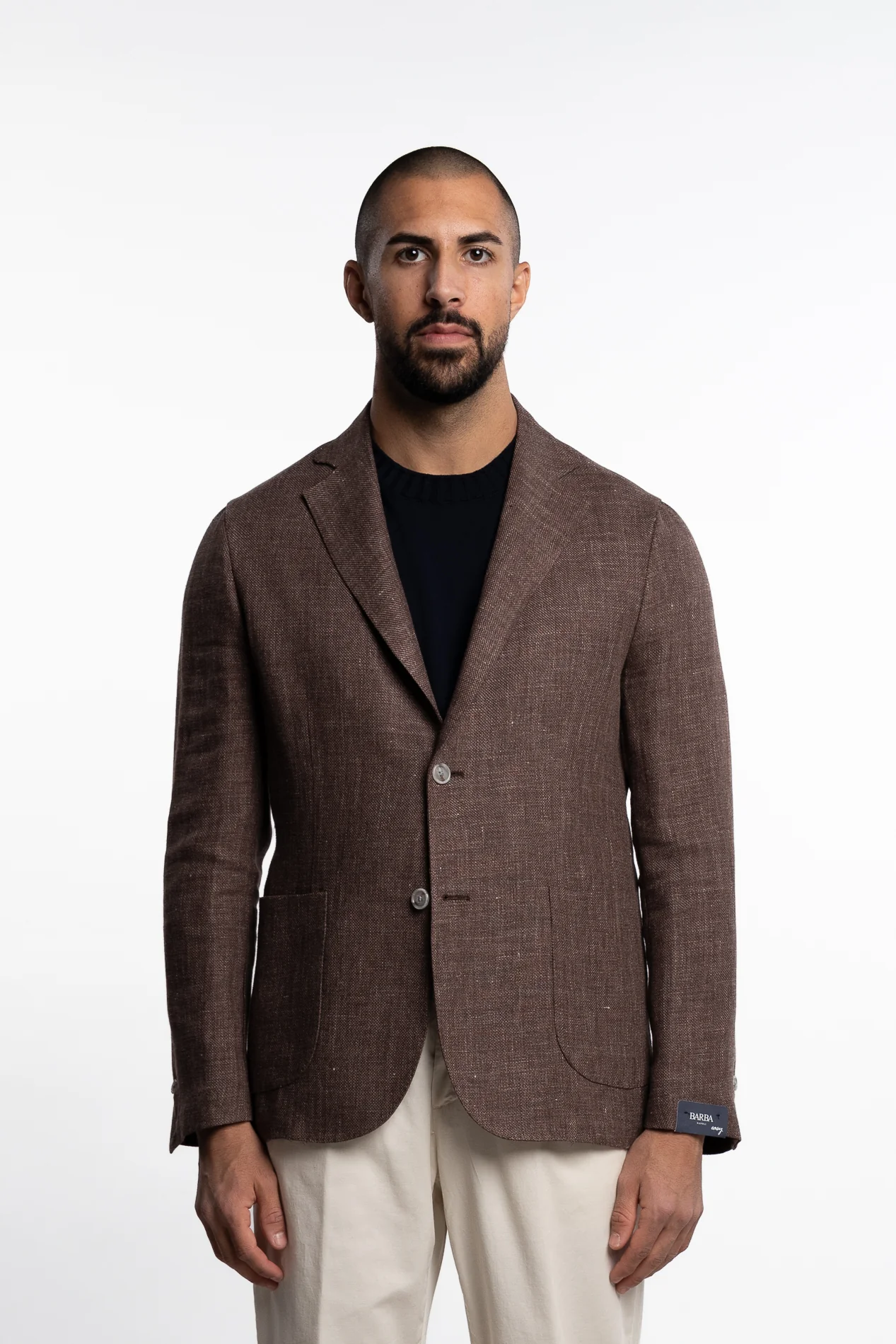 Wool/Linen Easywear Blazer Brown - Image 2