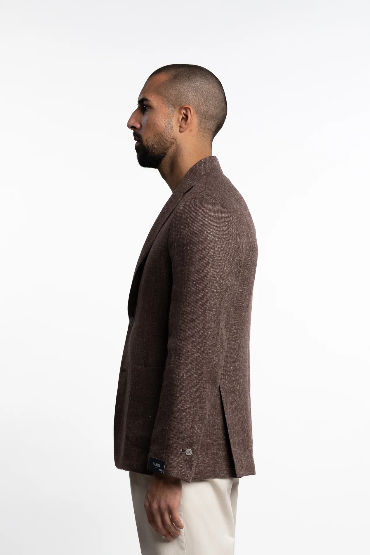 Wool/Linen Easywear Blazer Brown - Image 3