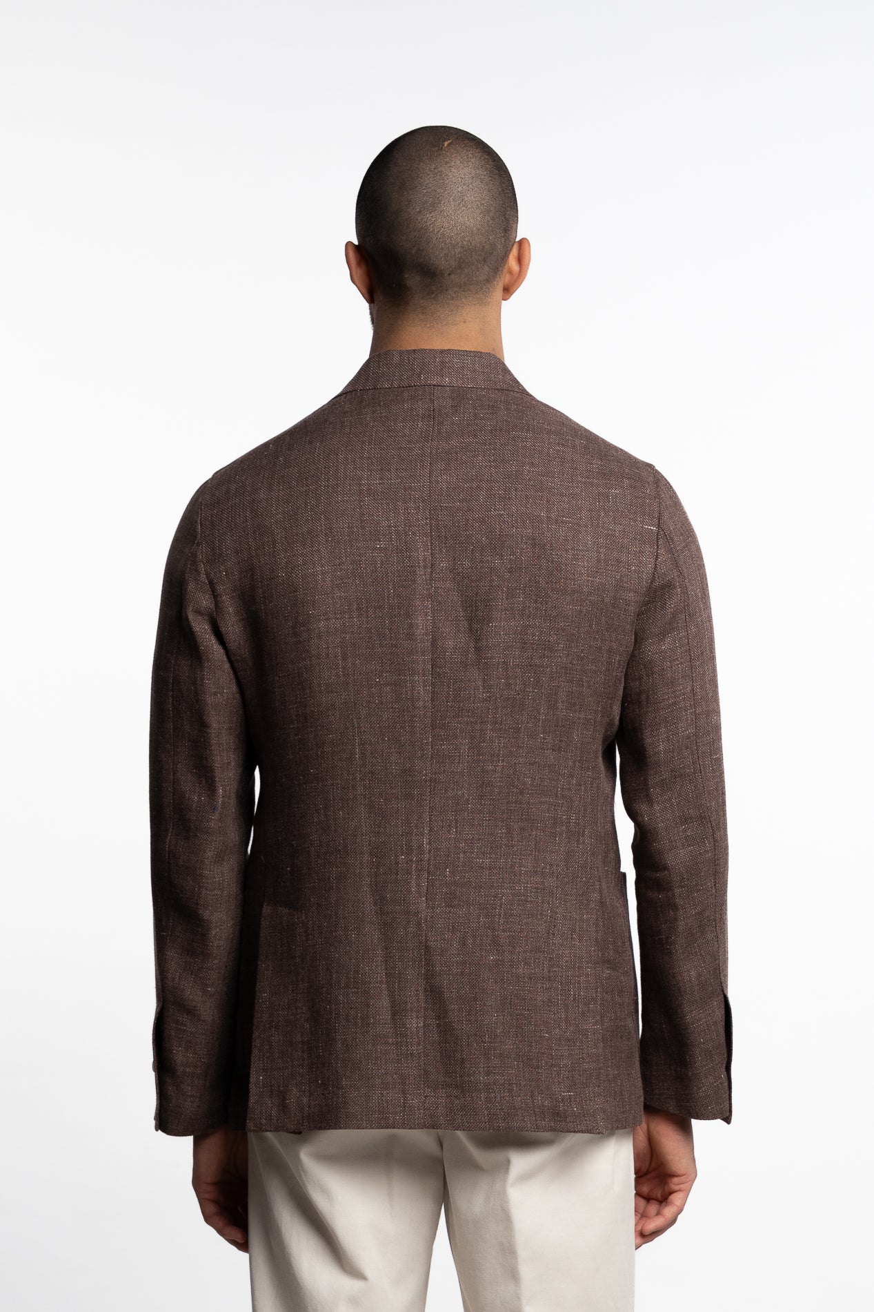 Wool/Linen Easywear Blazer Brown - Image 4