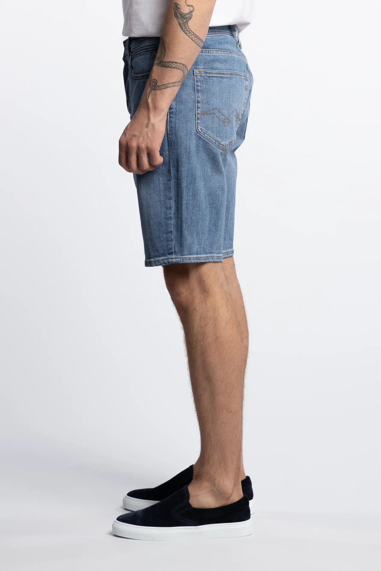 Grover Regular Fit Cotton/Stretch Shorts Light Blue - Image 3