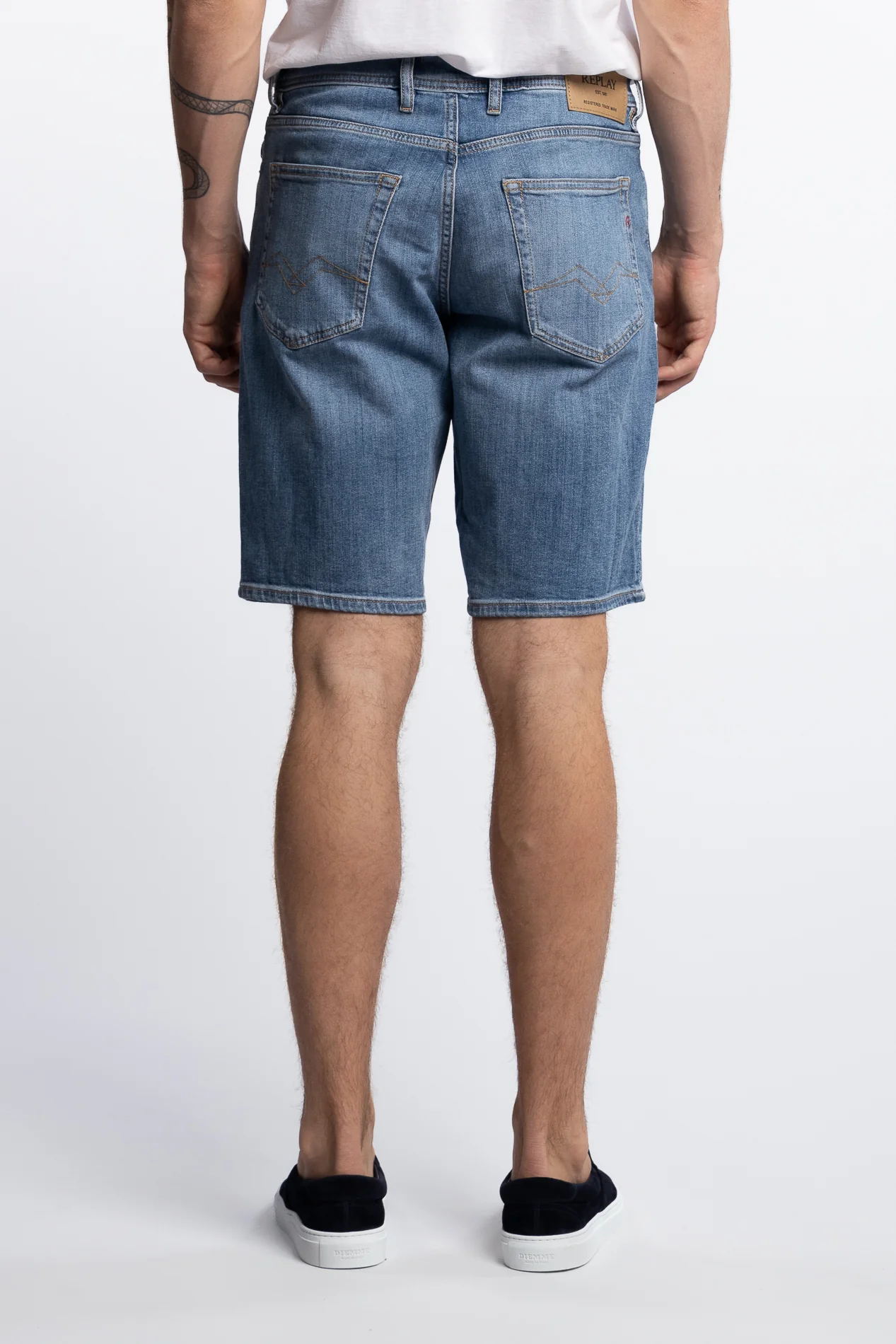Grover Regular Fit Cotton/Stretch Shorts Light Blue - Image 4