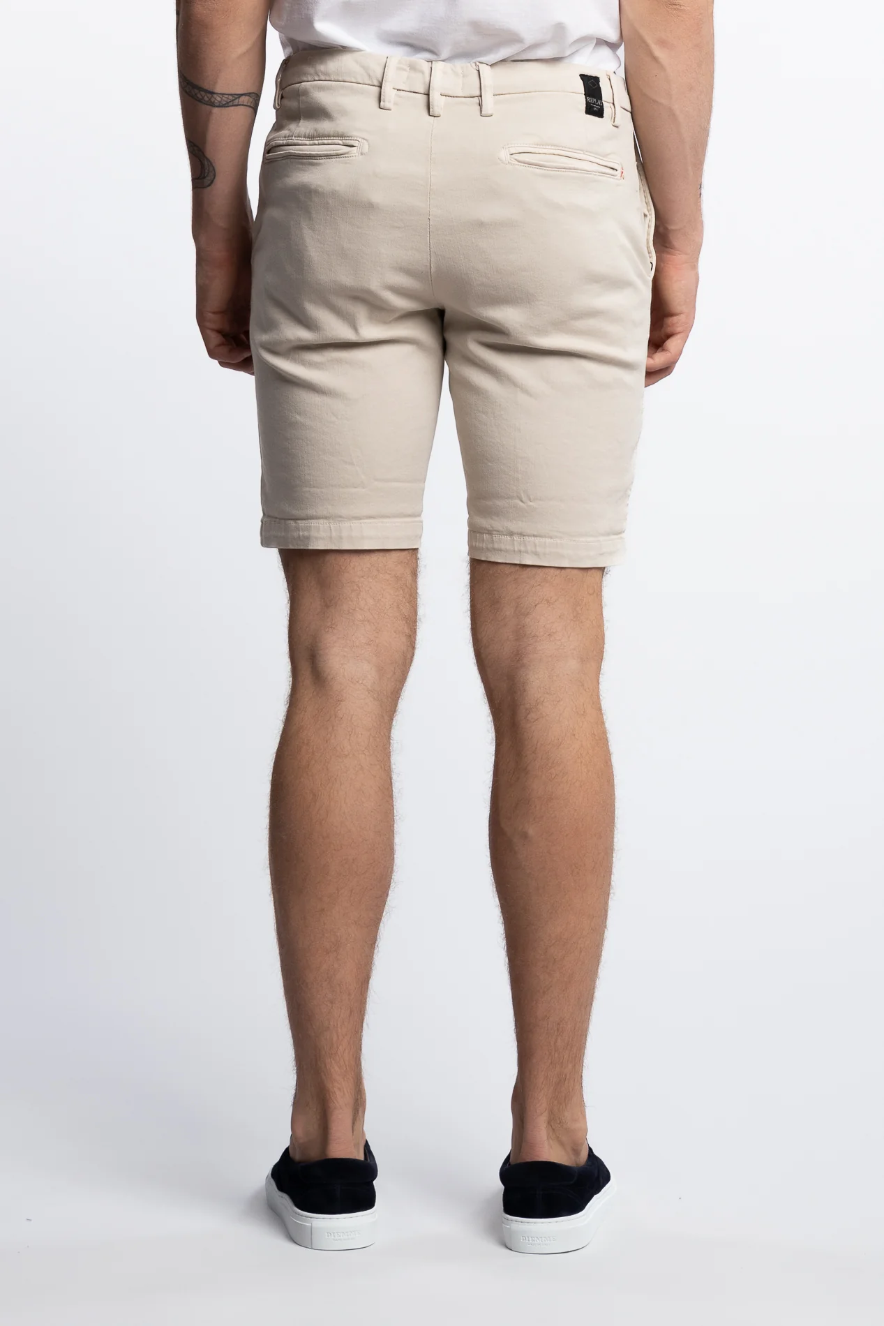 Benni Slim Fit Hyperflex Shorts Light Beige - Image 4