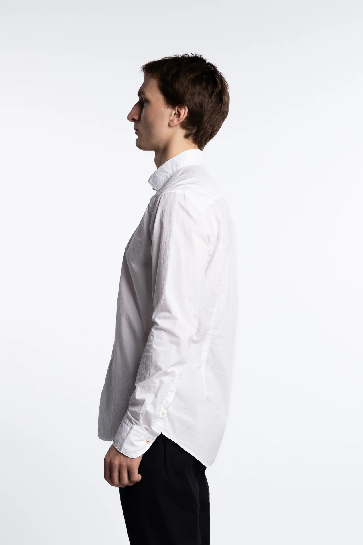 Slimline Cotton Shirt White - Image 4