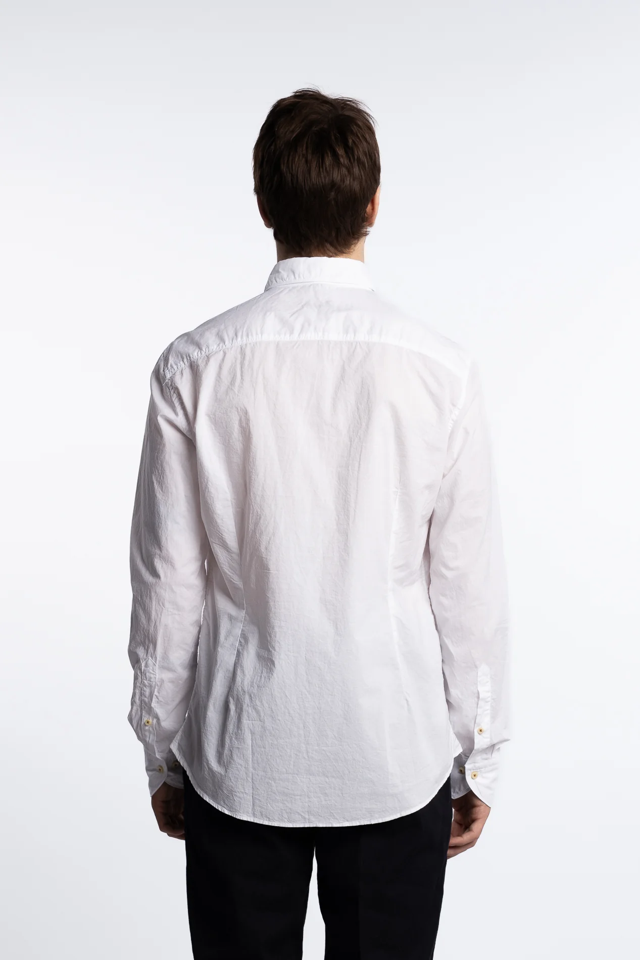Slimline Cotton Shirt White - Image 5