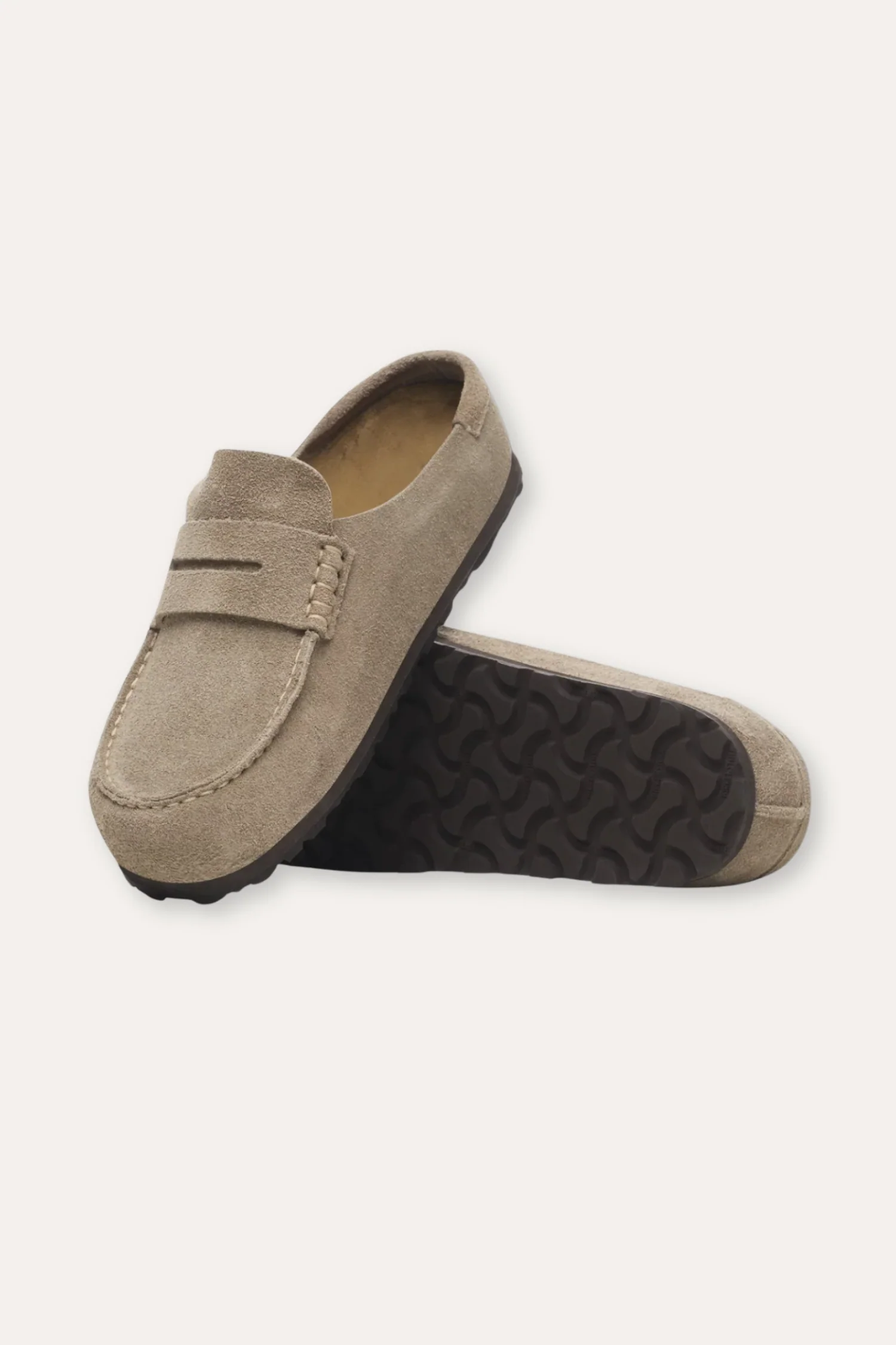 Men's Naples Wrapped Suede Leather Taupe - Image 3