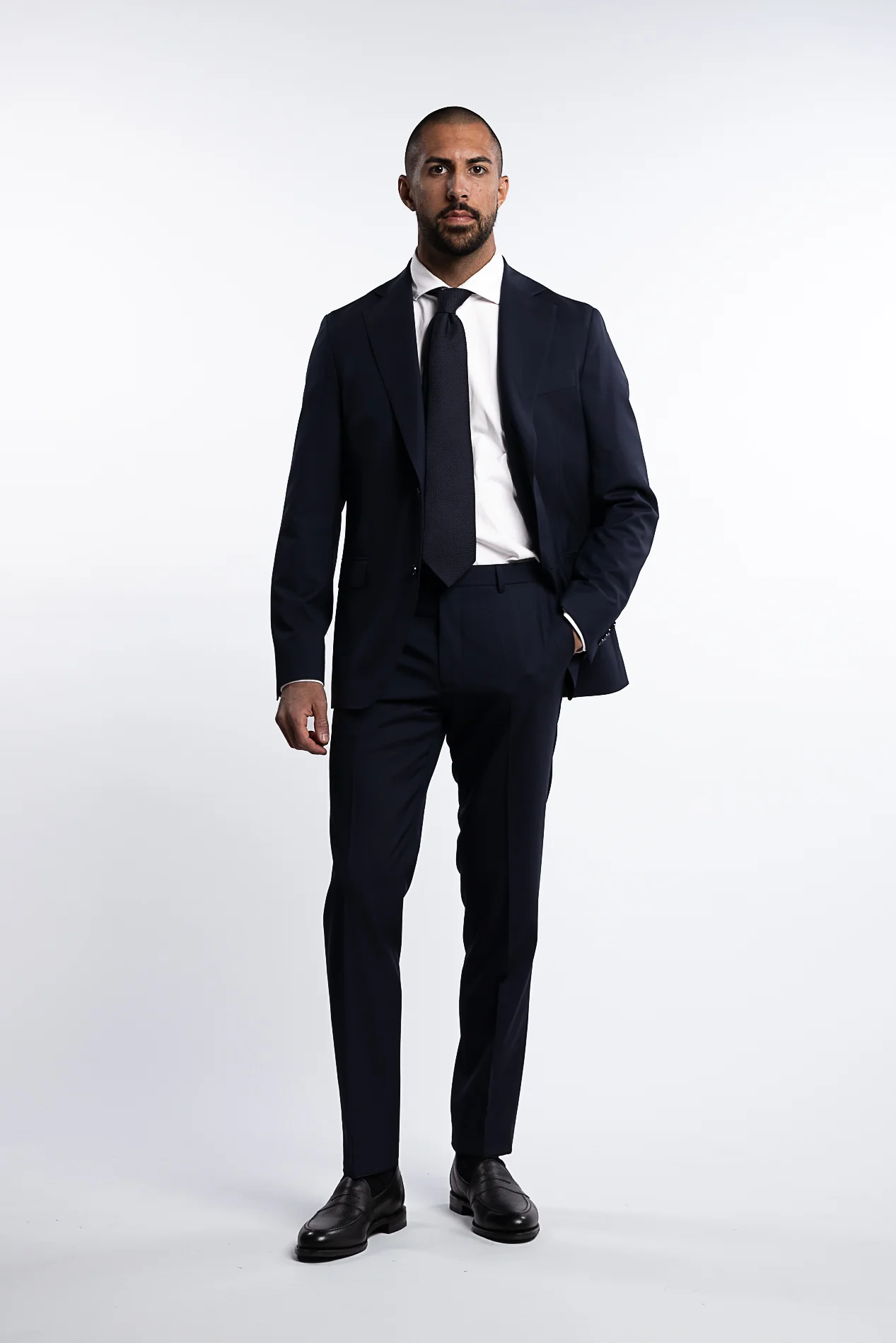 Fogerty Regular Fit Wool Blazer Navy - Image 6