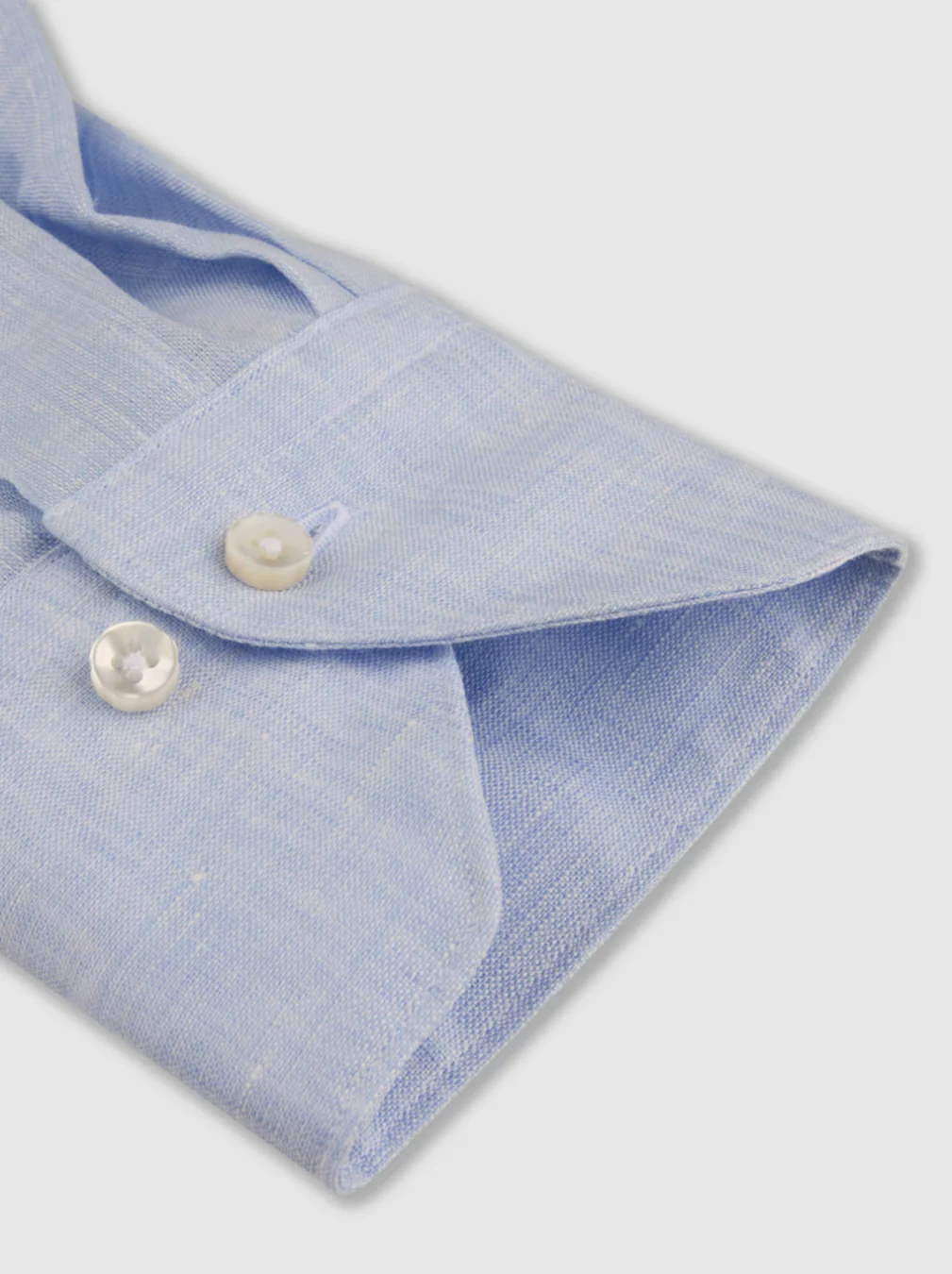 1899 Regular Fit Linen Shirt Light Blue - Image 3