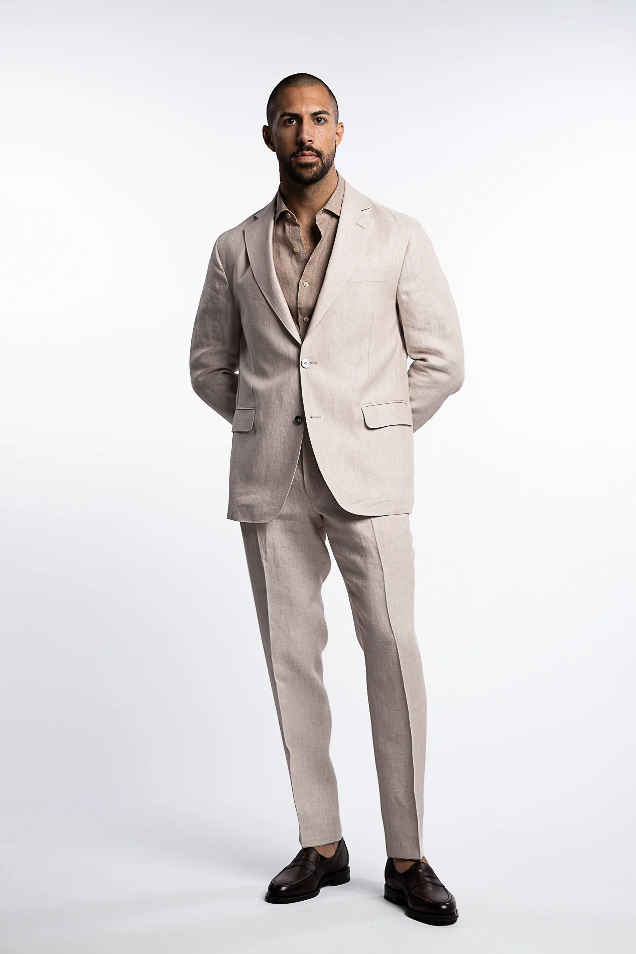Ferry Regular Fit Soft Linen Blazer White Grass - Image 4