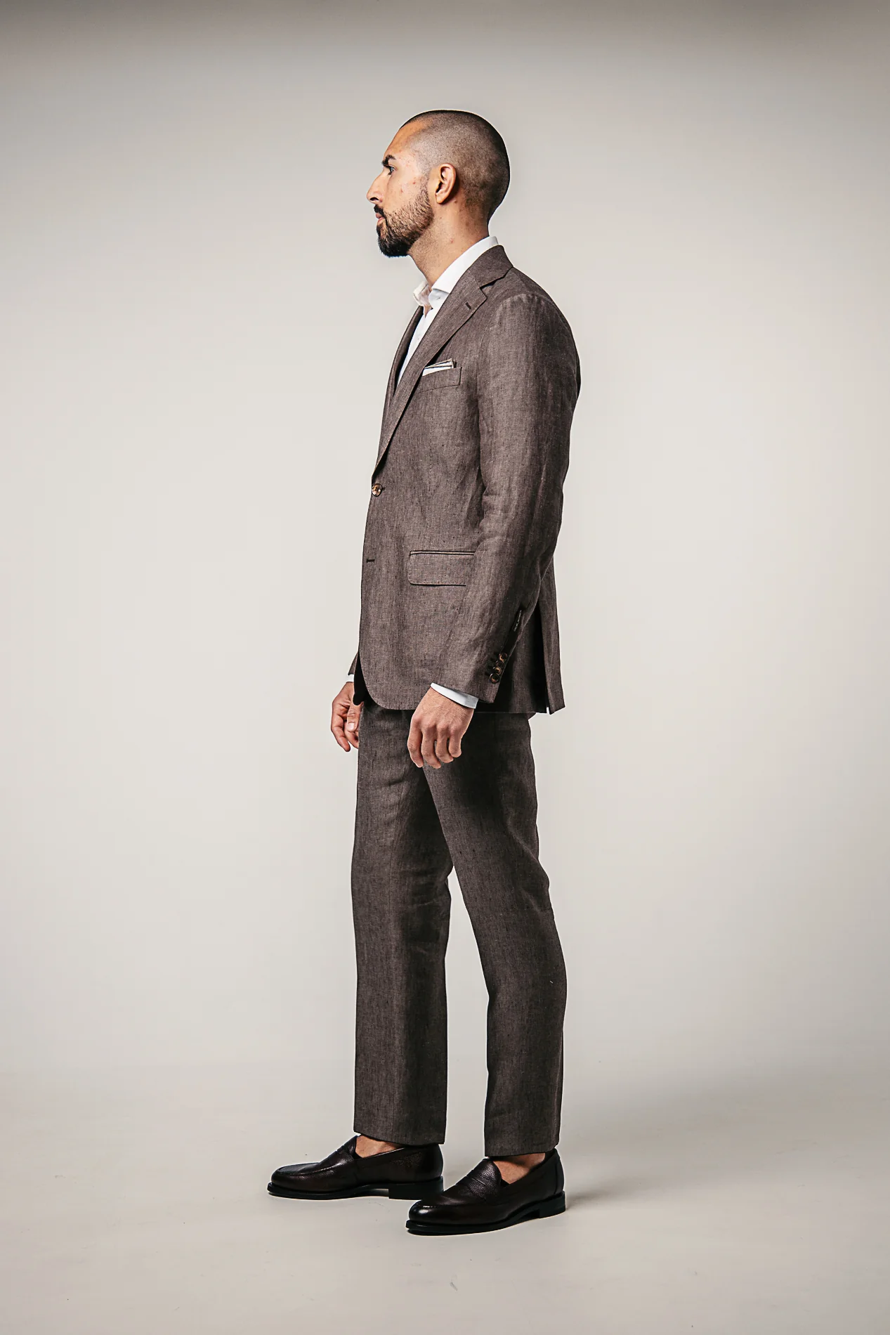 Ferry Regular Fit Soft Linen Blazer Dusk Brown - Image 2
