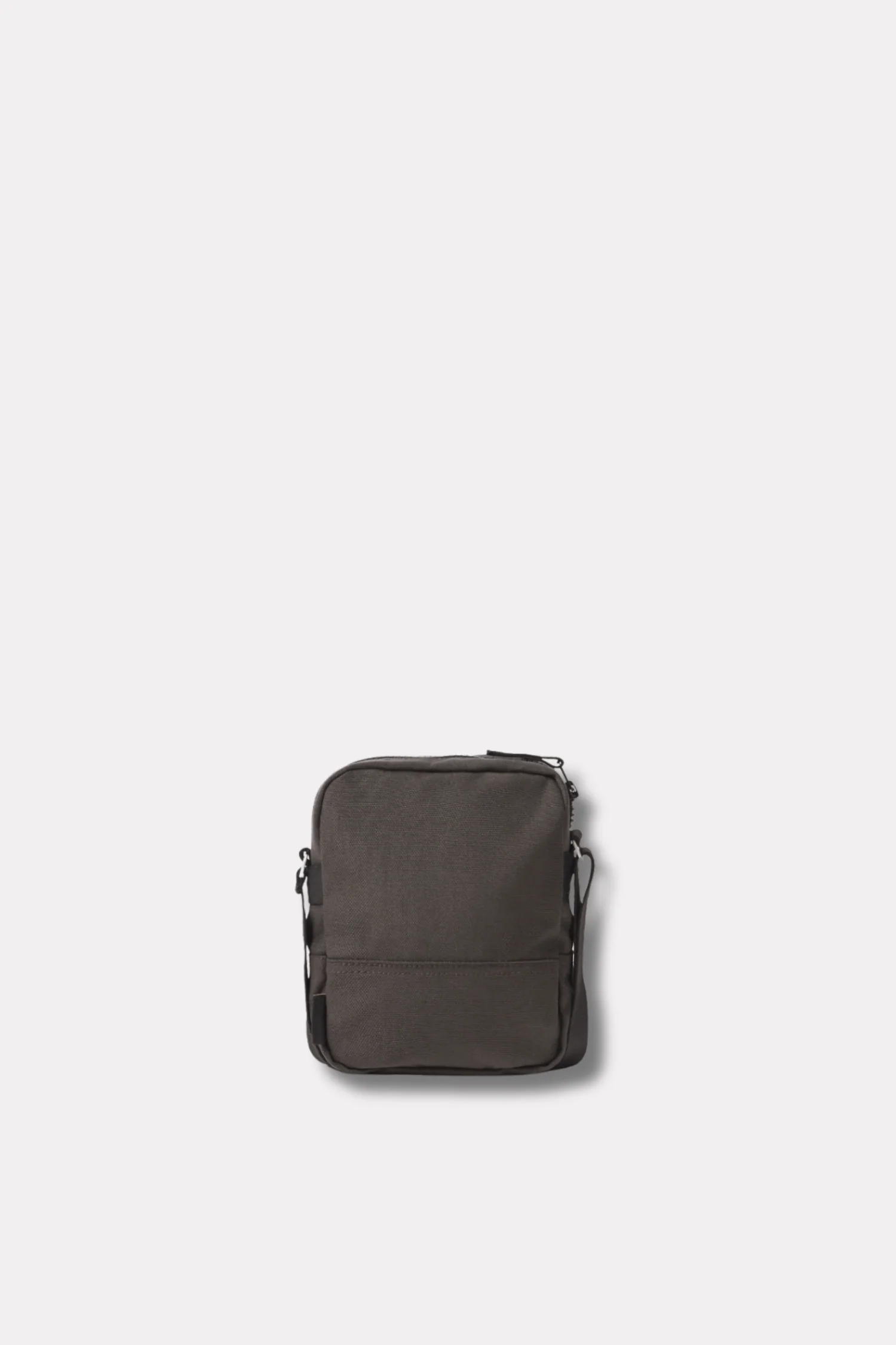 Pouch Bag With Multiple Pockets And Top Zip Fastening Lead Grey - Image 2