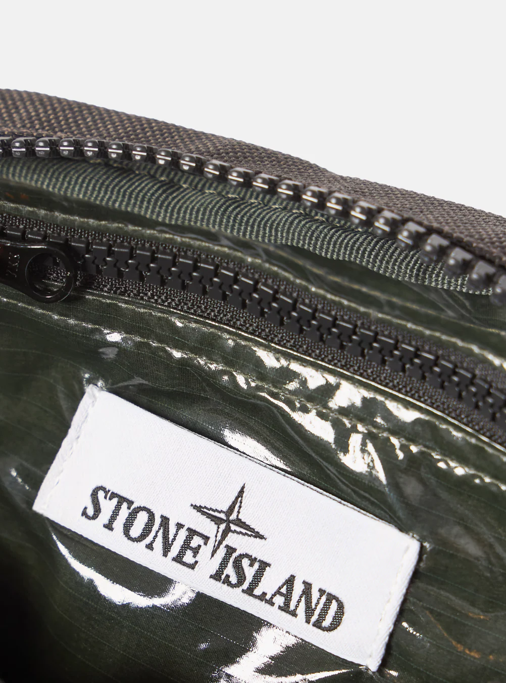 Pouch Bag With Multiple Pockets And Top Zip Fastening Lead Grey - Image 5