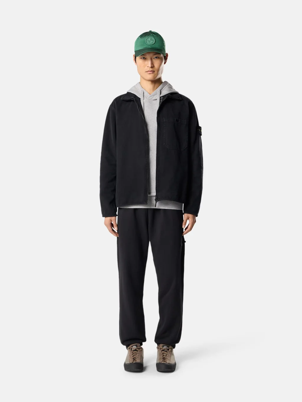 6100062 Organic Mélange Cotton Fleece Dust Grey Melange - Image 2