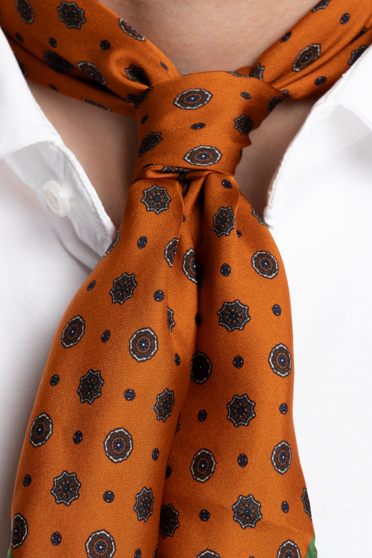 Silk Bandana Orange/Green - Image 2