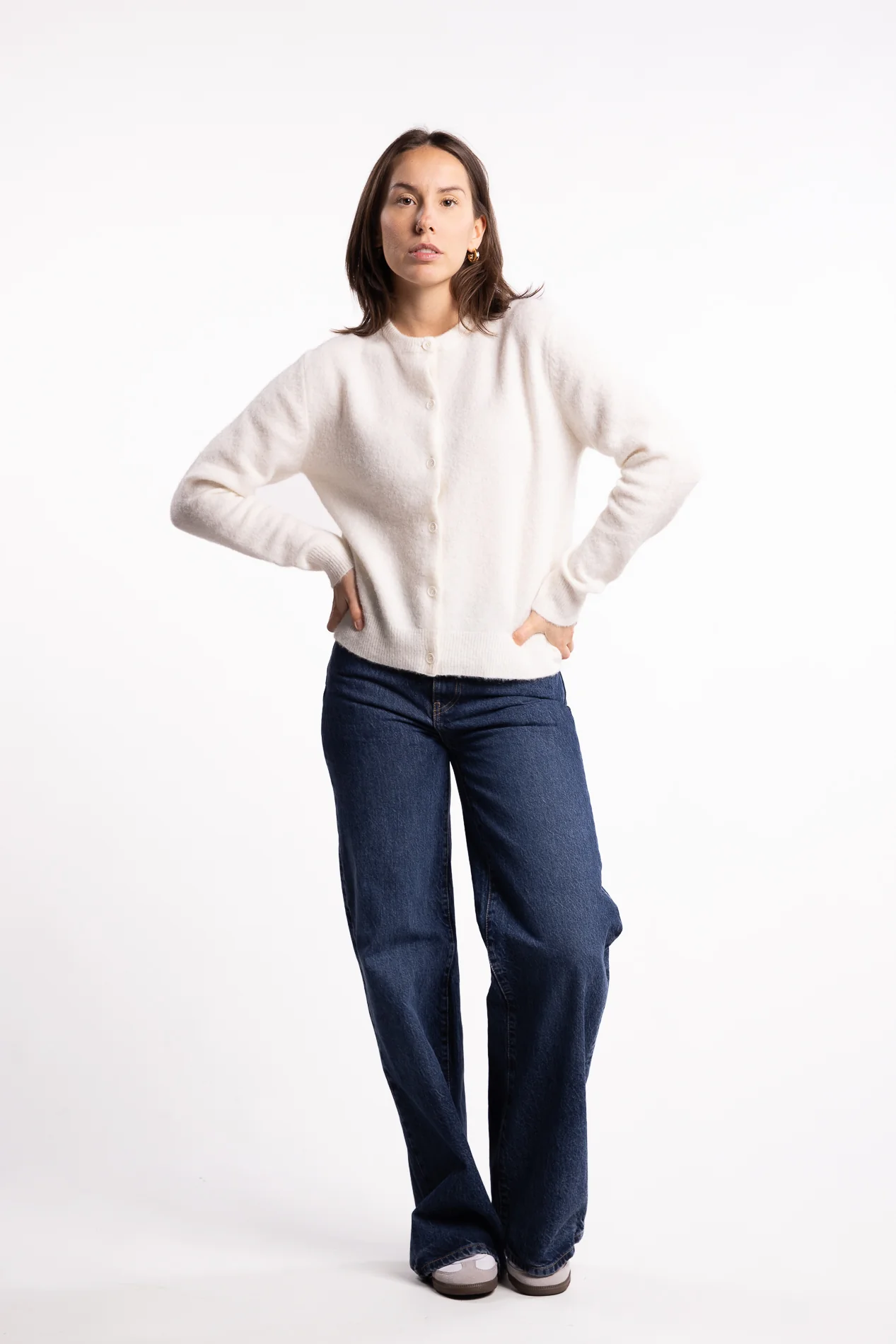 Nor Short Cardigan 7355- Clear Cream - Image 4