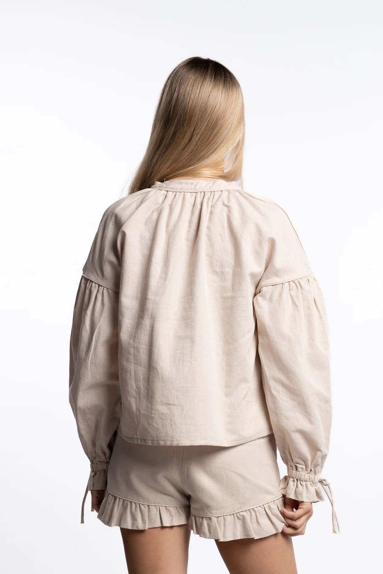 Birge Linen Shirt- Beige - Image 5