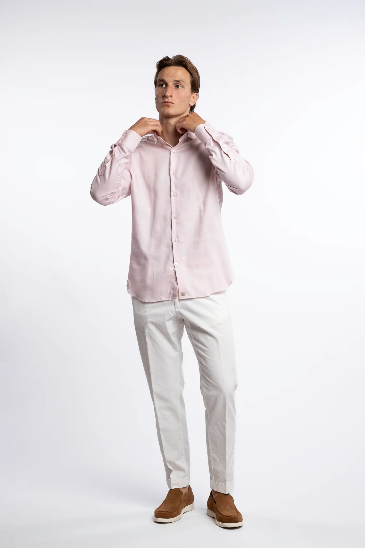 Lyocell/Cotton Shirt Light Pink - Image 5
