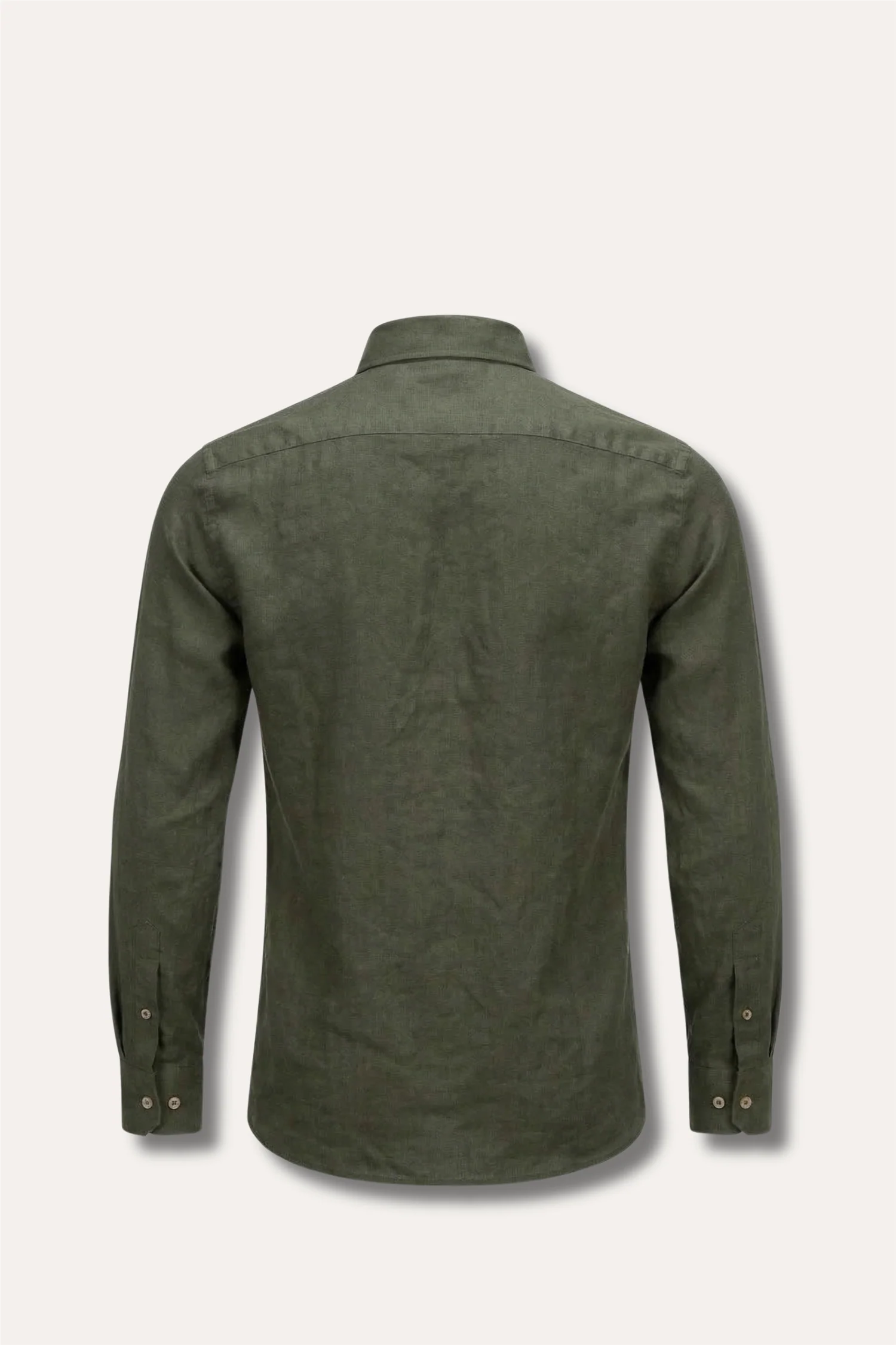 Linen Shirt Olive Green - Image 2
