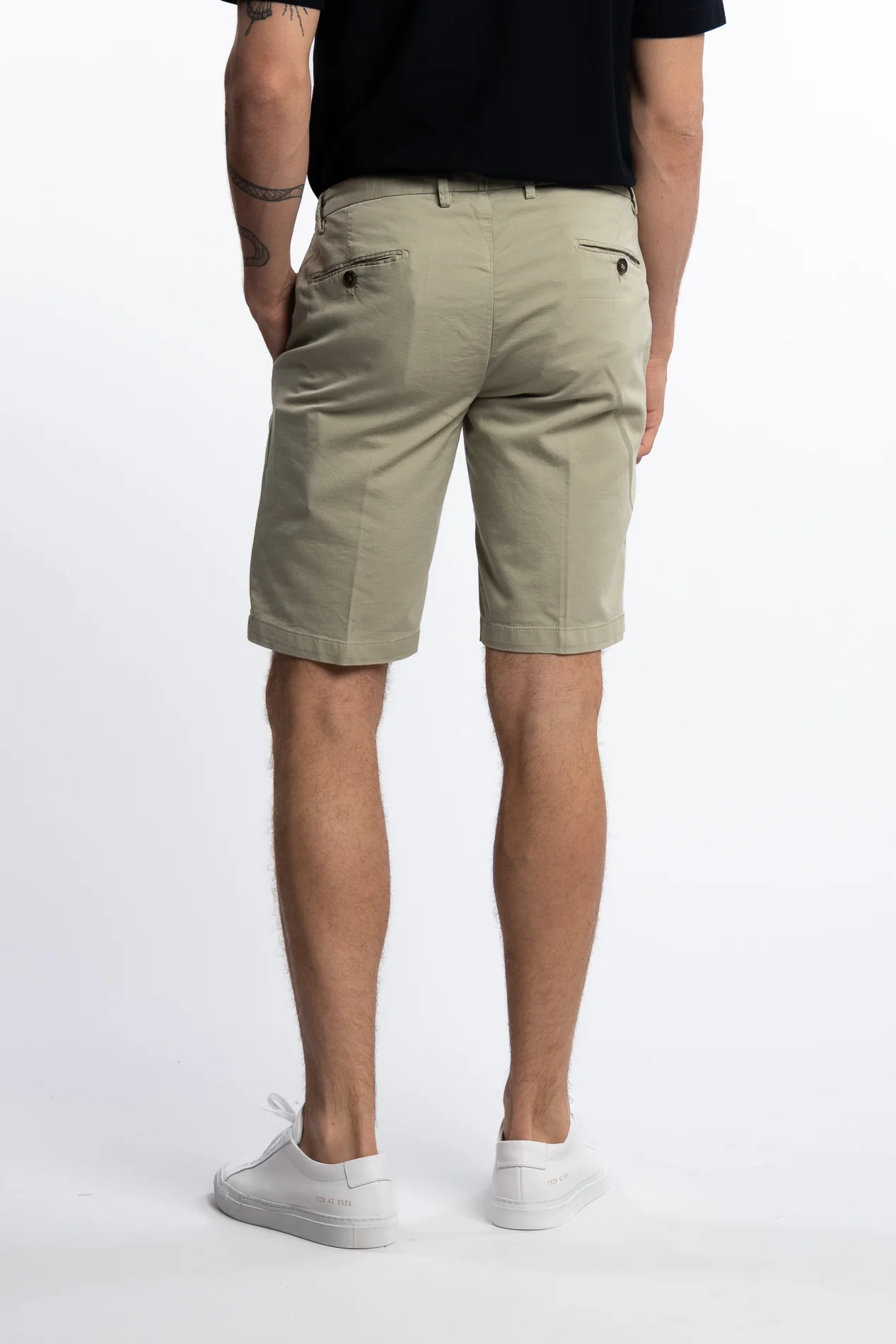 Cotton/Elastan Shorts Light Green - Image 3