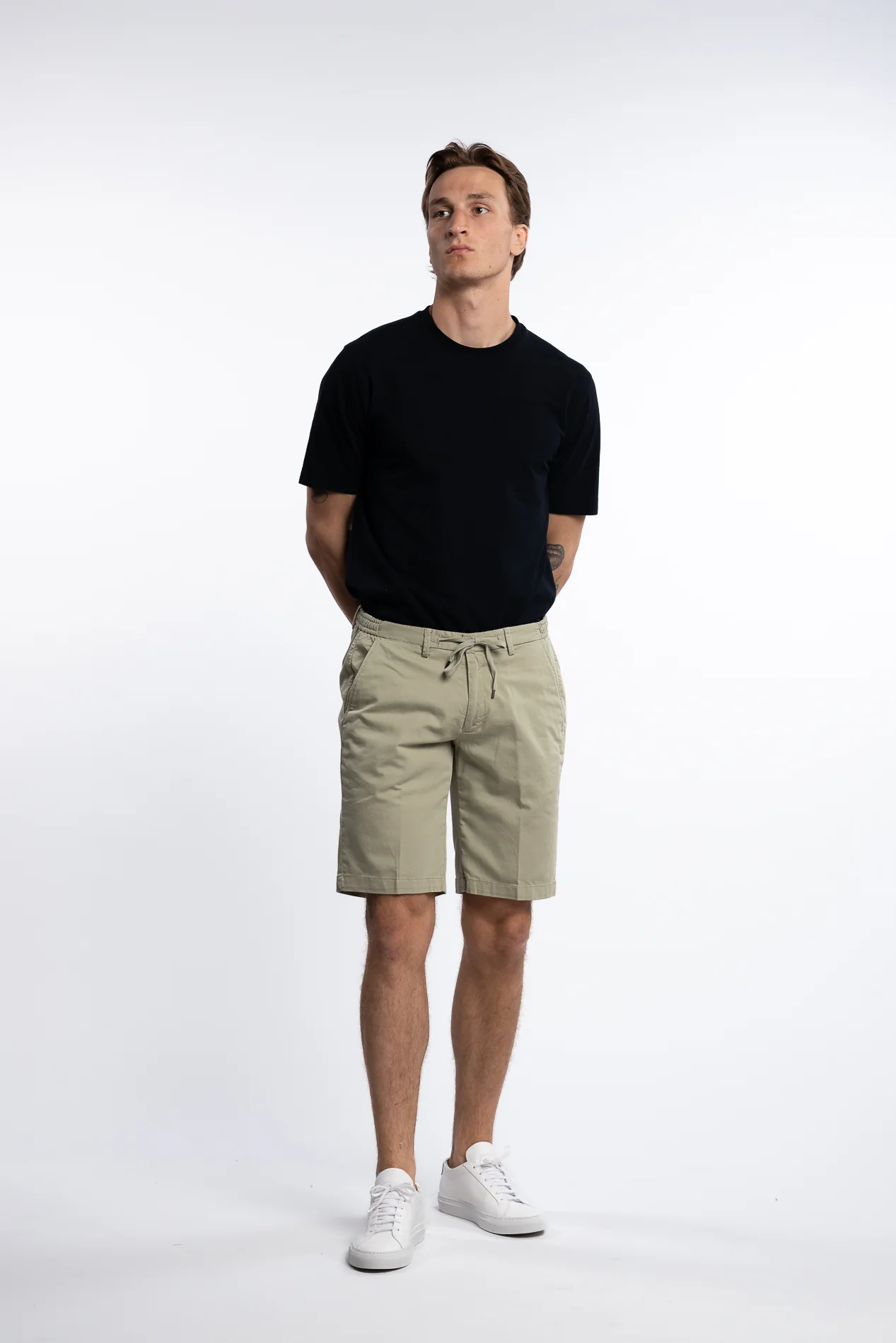 Cotton/Elastan Shorts Light Green - Image 5