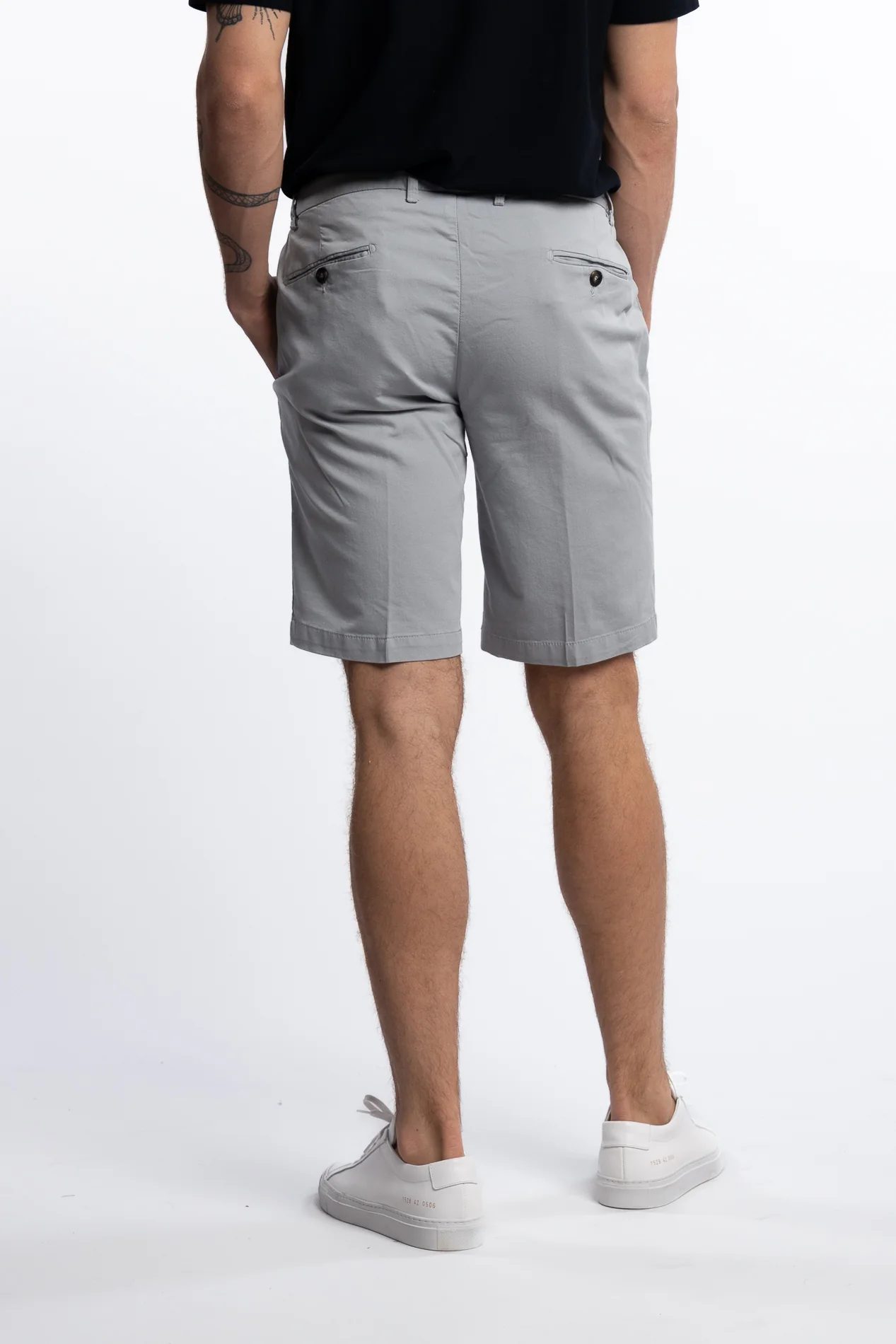 Cotton/Elastan Shorts Light Grey - Image 3