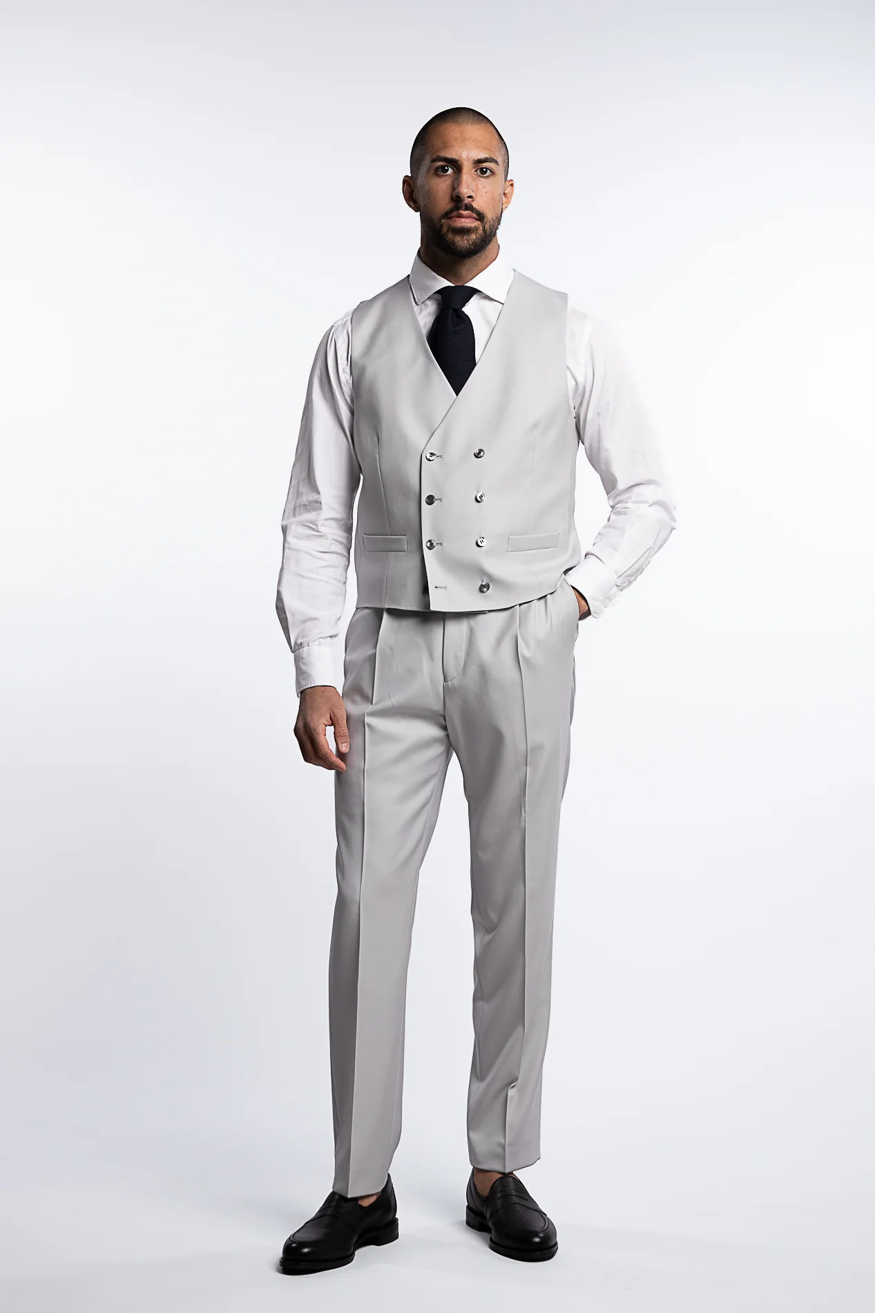 Camden Waistcoat Gravel Grey - Image 4