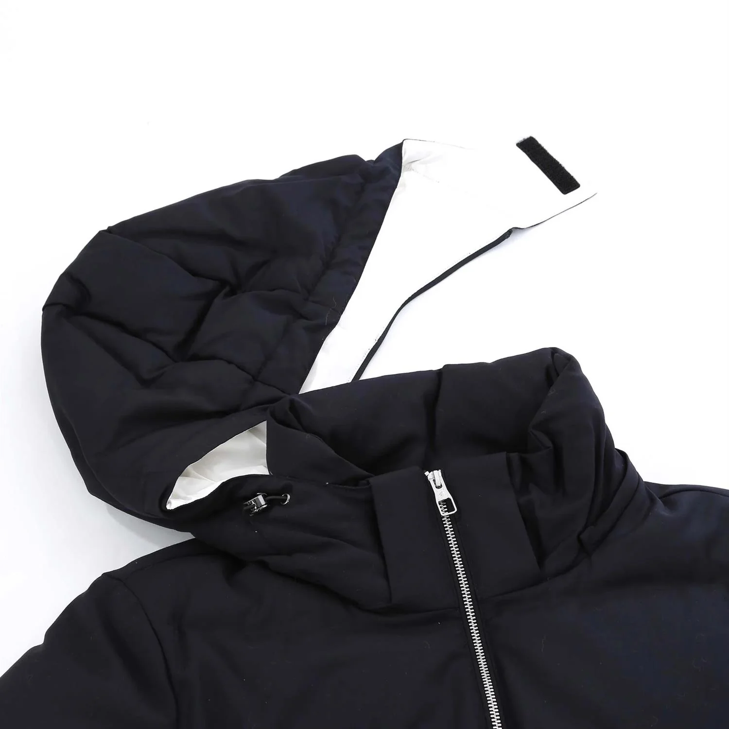 Hooded Down Jacket Navy - Image 4