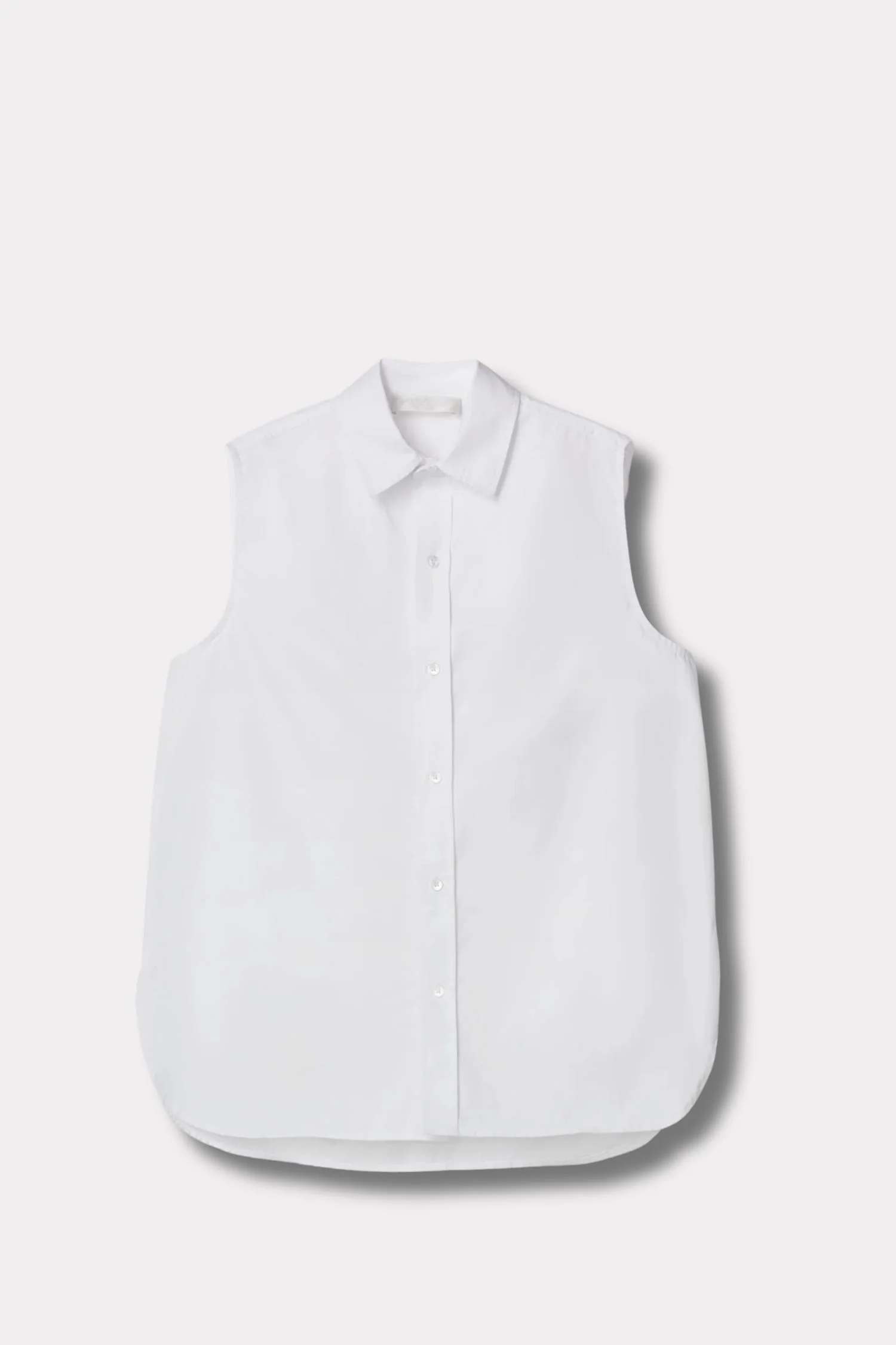 Sleeveless Coastal Shirt- Bright White - Image 6