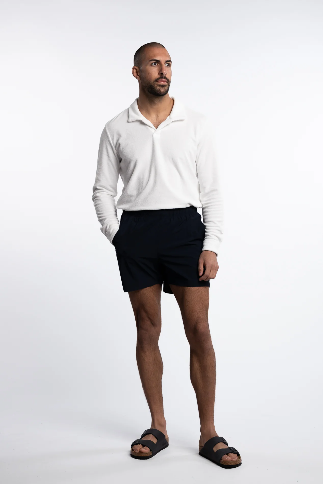 Medium Drawstring Swim Shorts Dark Sapphire - Image 4