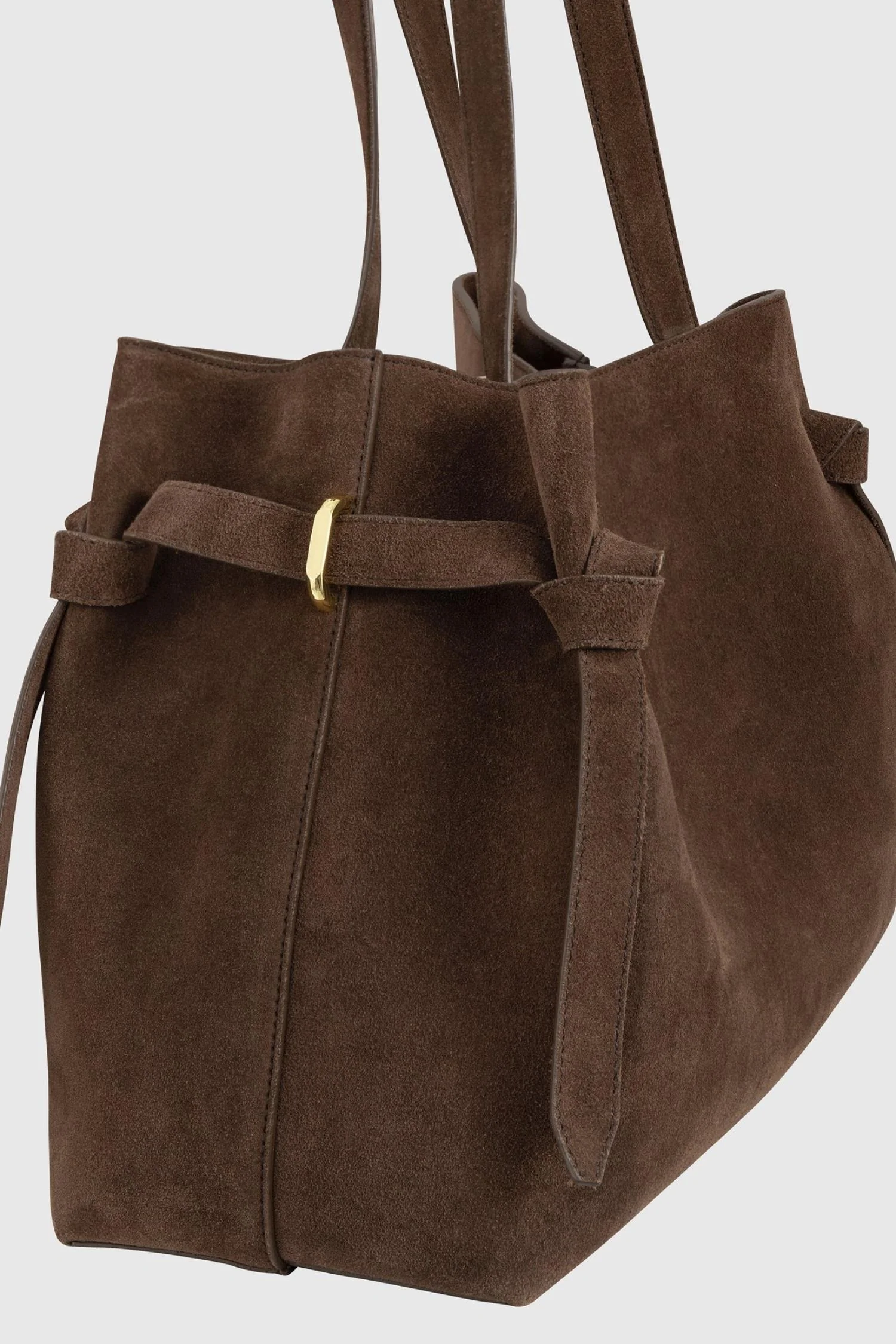 Gyoza Tote - Cognac Suede - Image 5